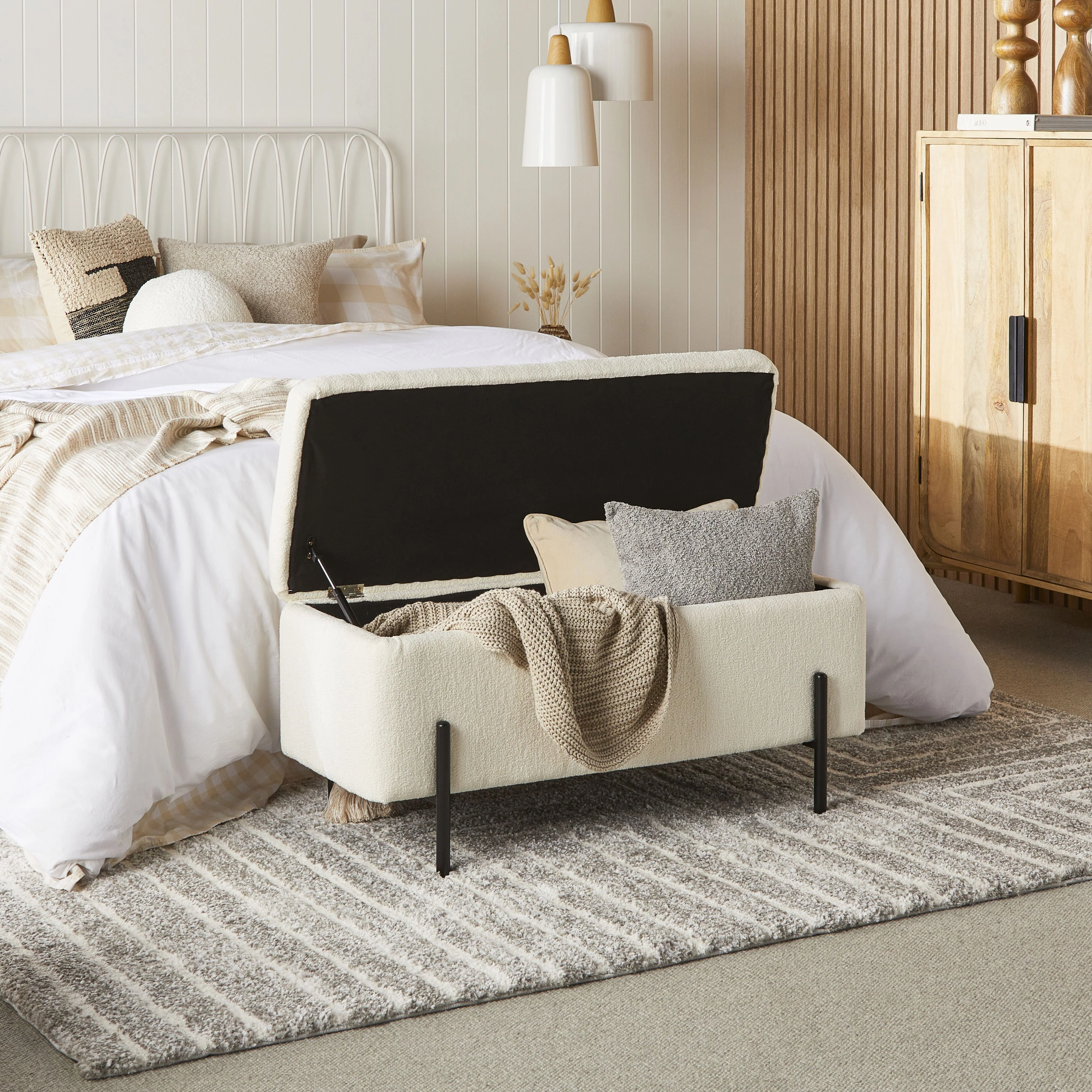 Lily Rectangle Bench Alba Ice White - Image 8