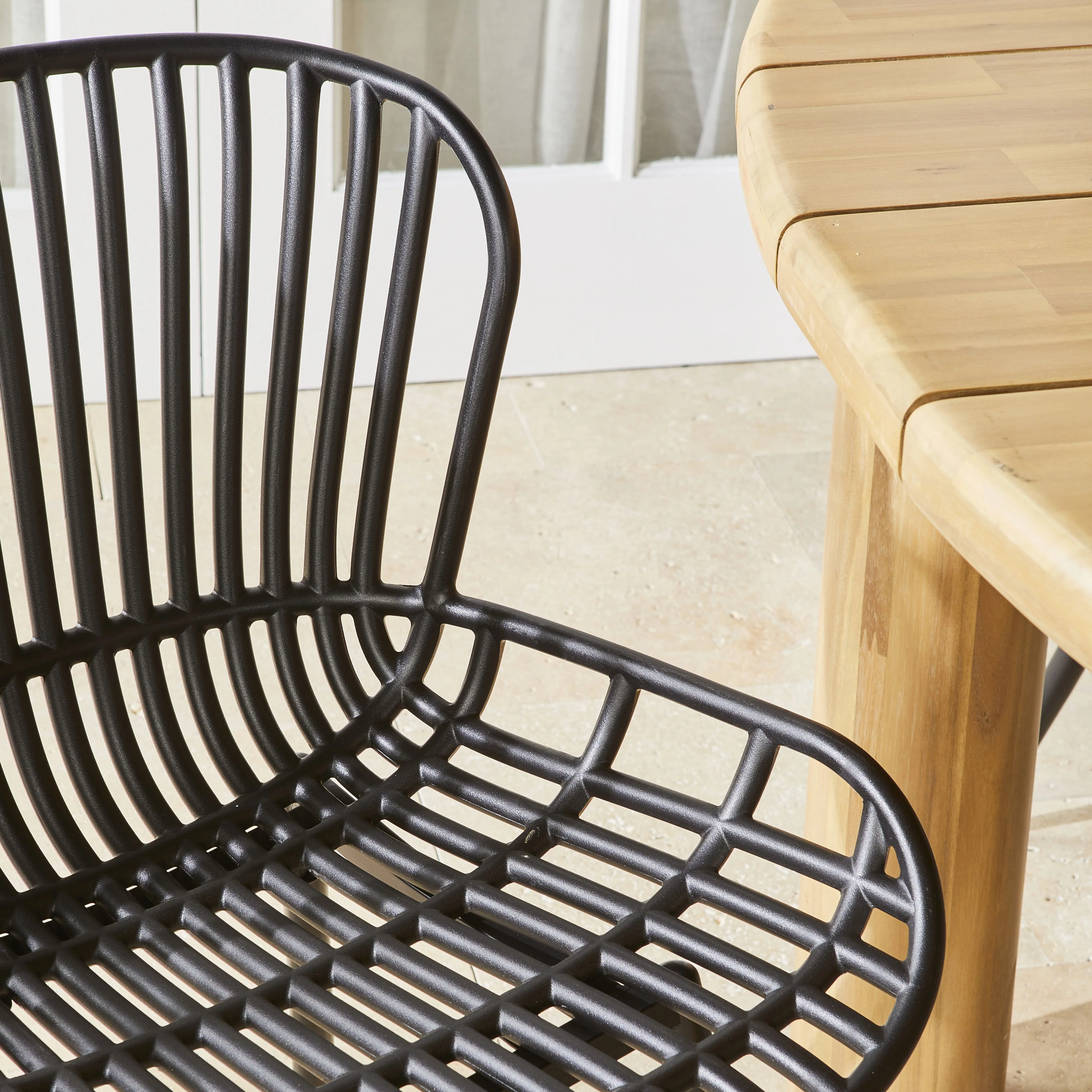 Lini Outdoor Dining Chair Black - Image 10