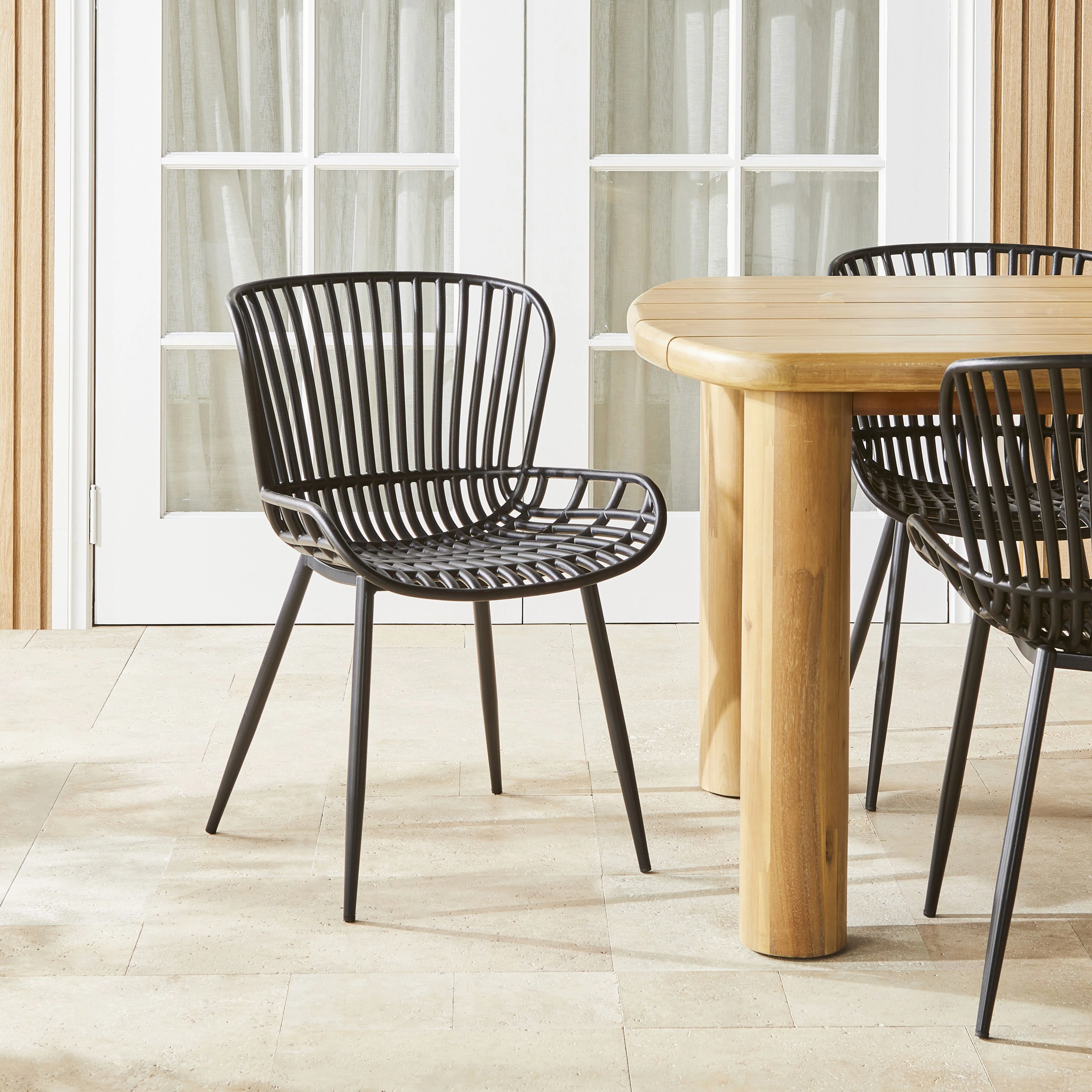 Lini Outdoor Dining Chair Black - Image 12