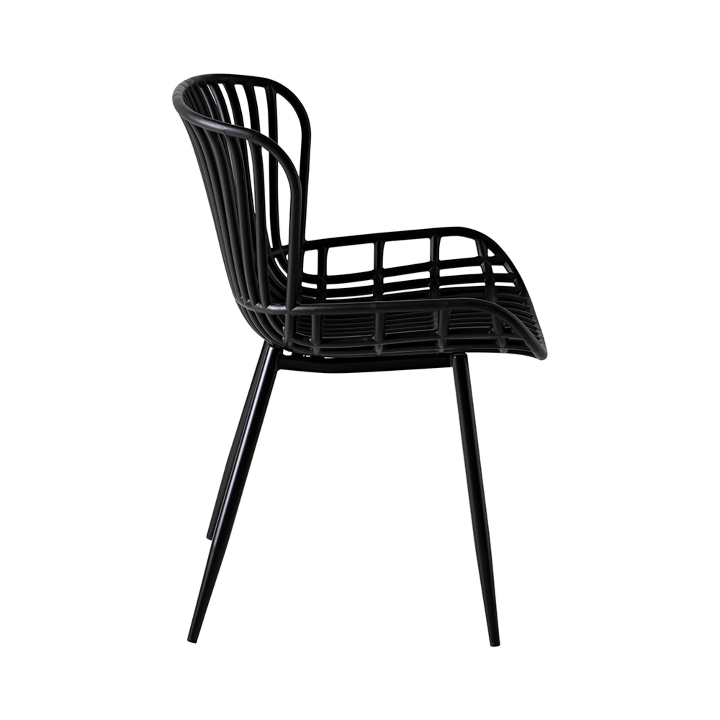 Lini Outdoor Dining Chair Black - Image 3