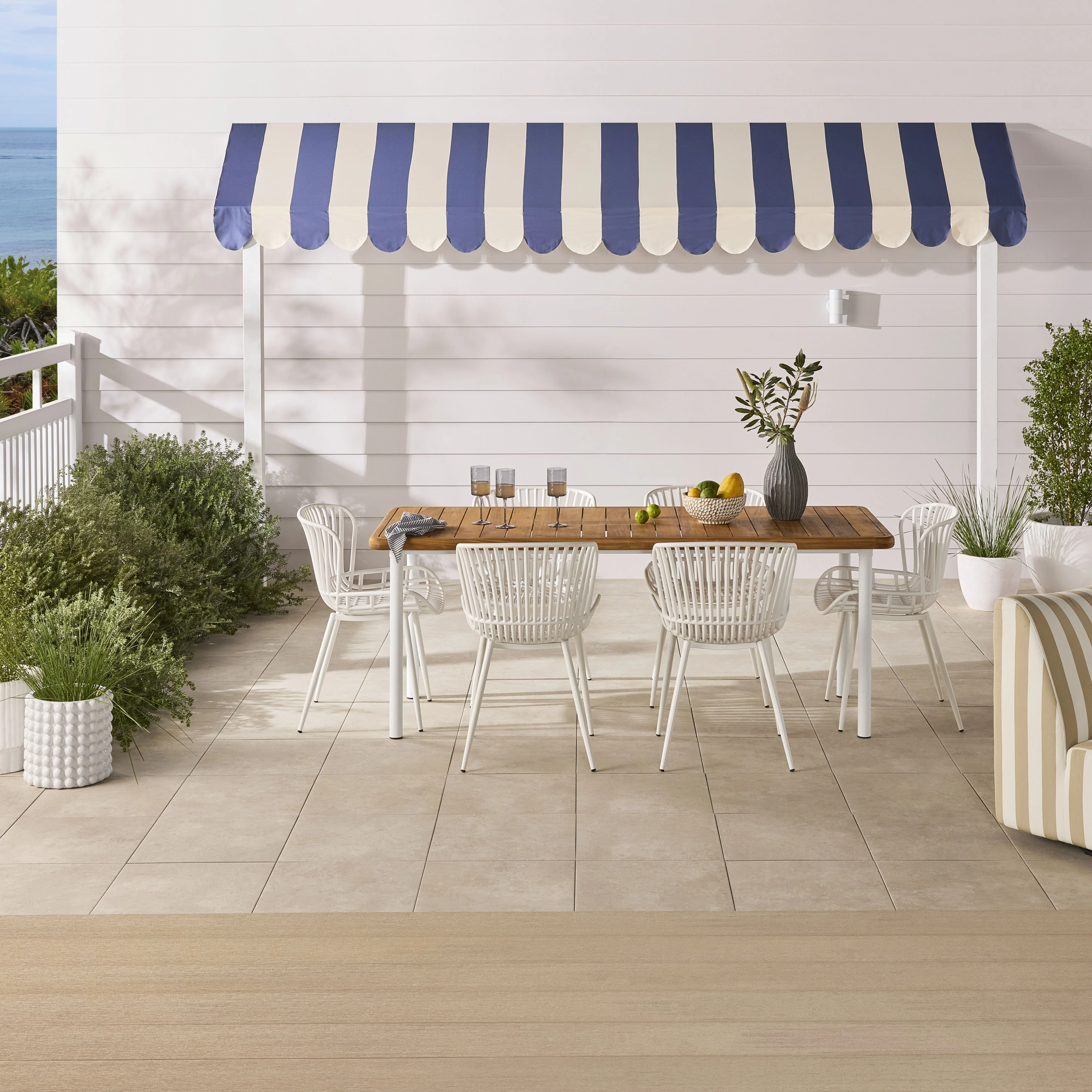 Lini Outdoor Dining Chair White - Image 15