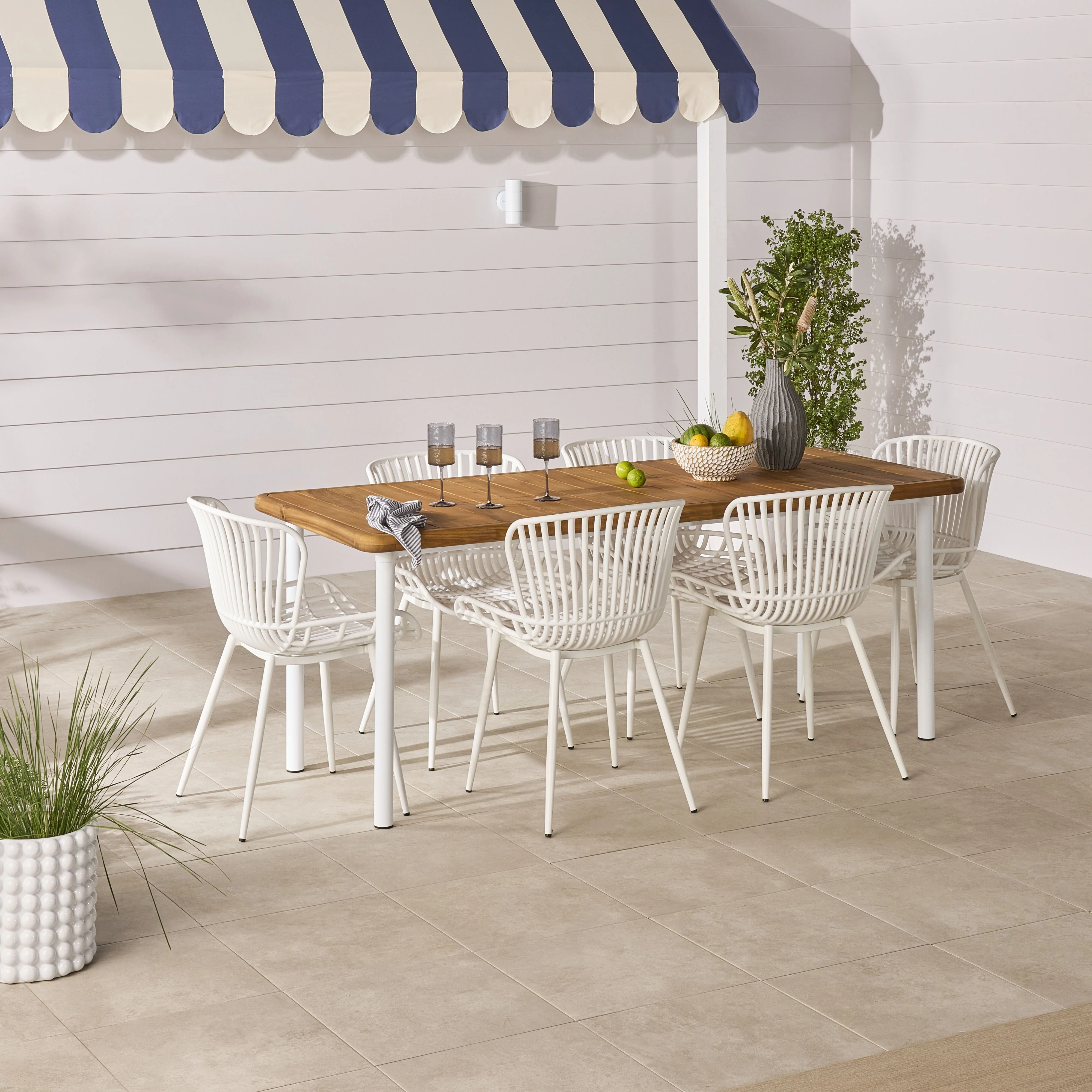 Lini Outdoor Dining Chair White - Image 16
