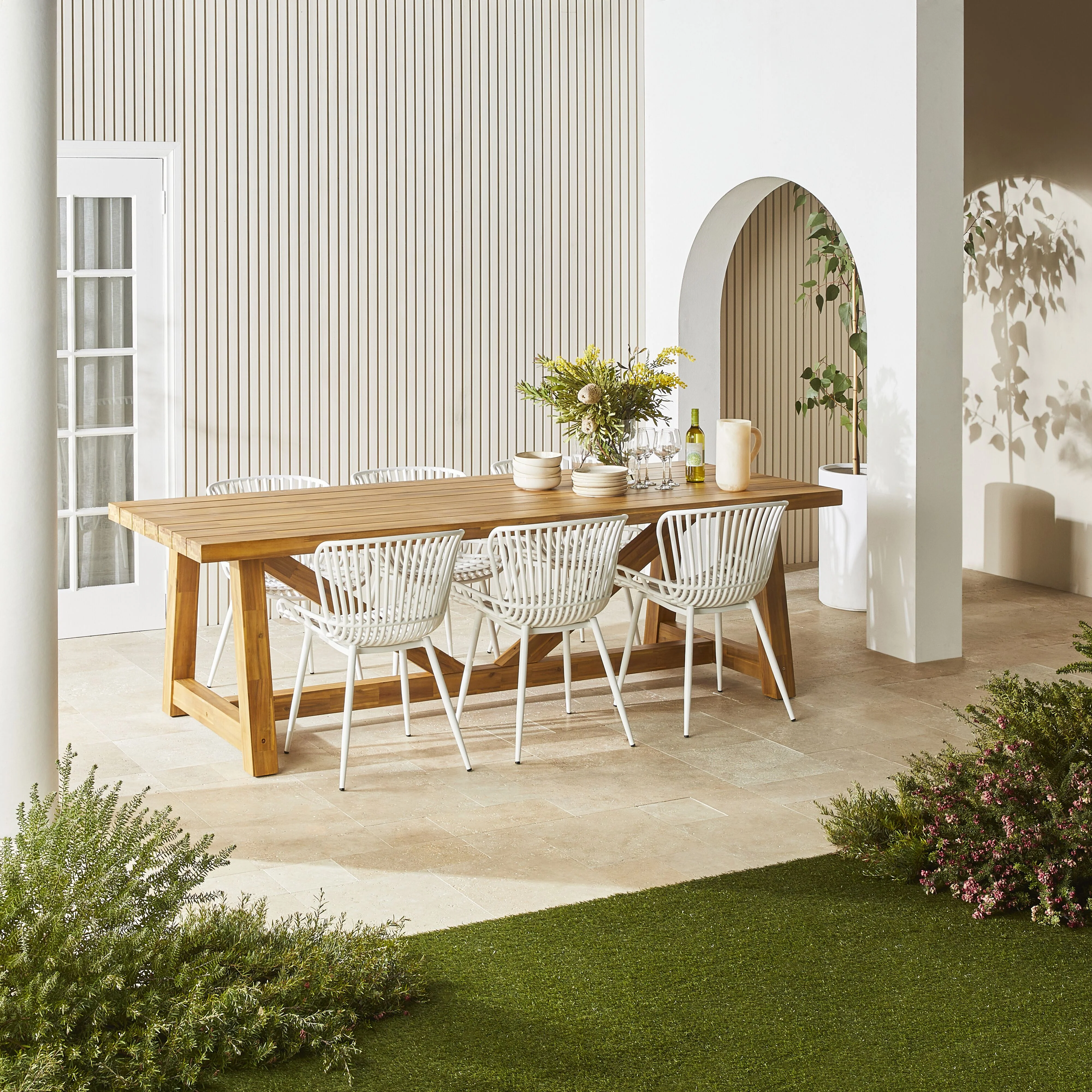Lini Outdoor Dining Chair White - Image 7