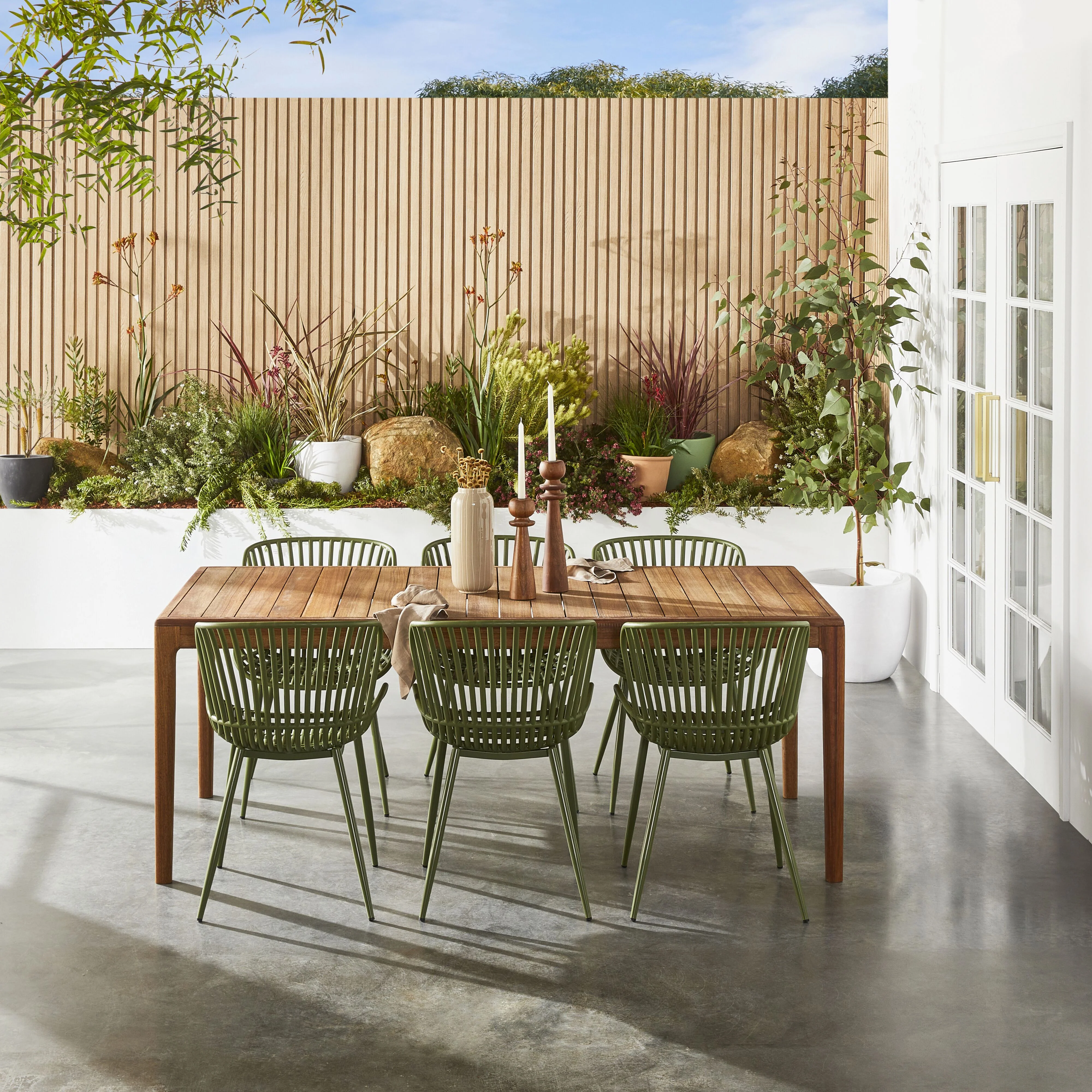 Lini Outdoor Dining Chair Khaki Green - Image 7
