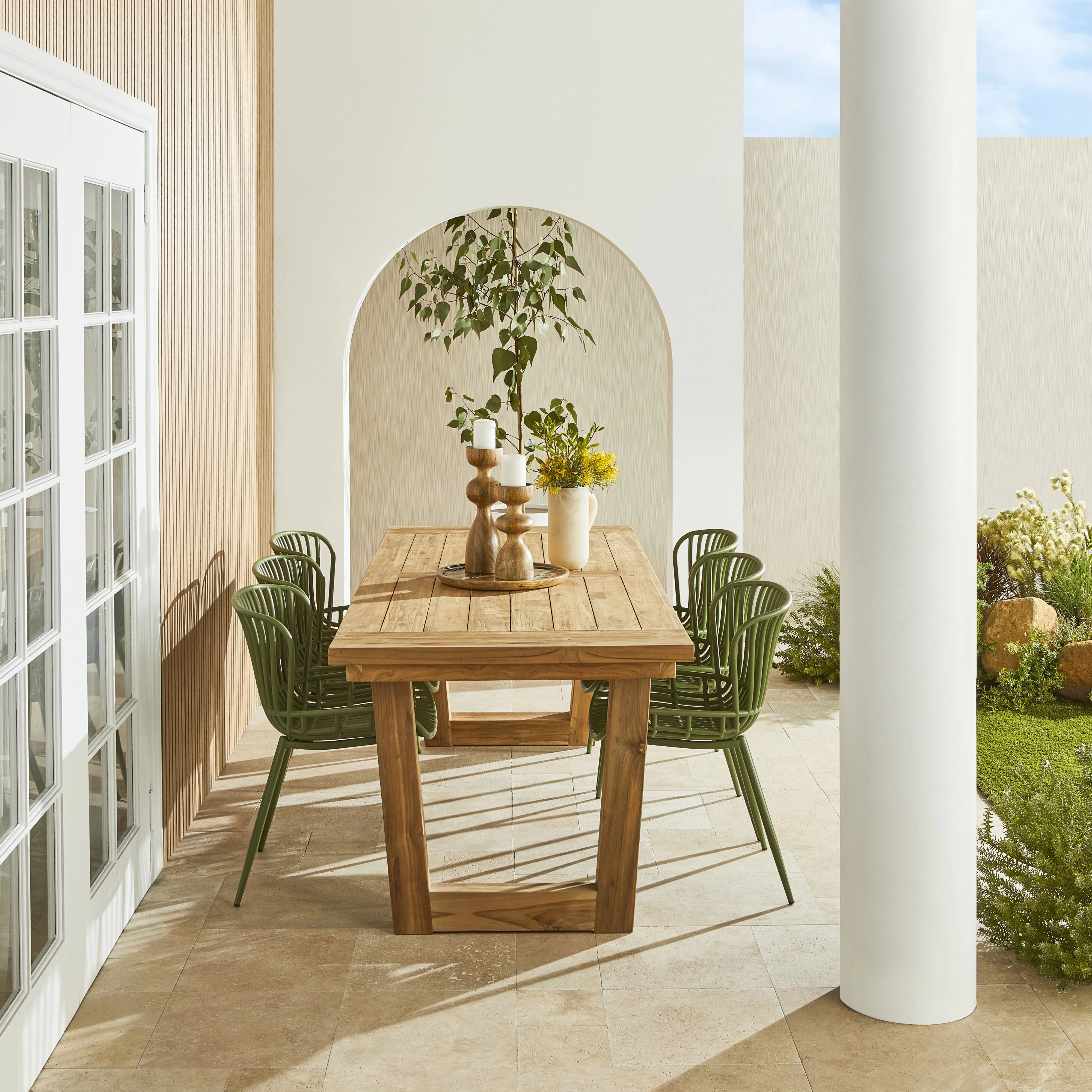 Lini Outdoor Dining Chair Khaki Green - Image 8