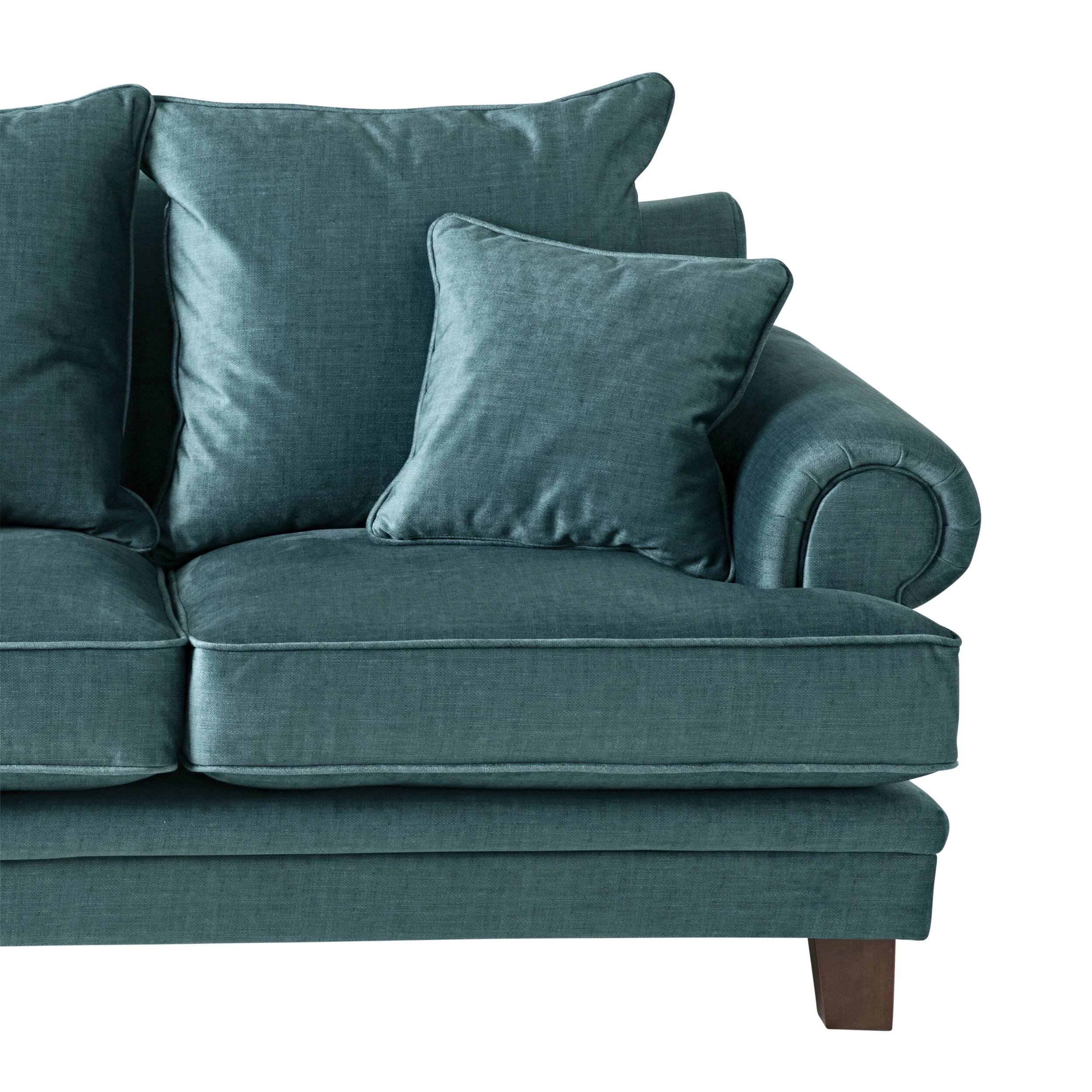Lisette 2.5 Seater Velvet Sofa Aura Emerald - Image 5