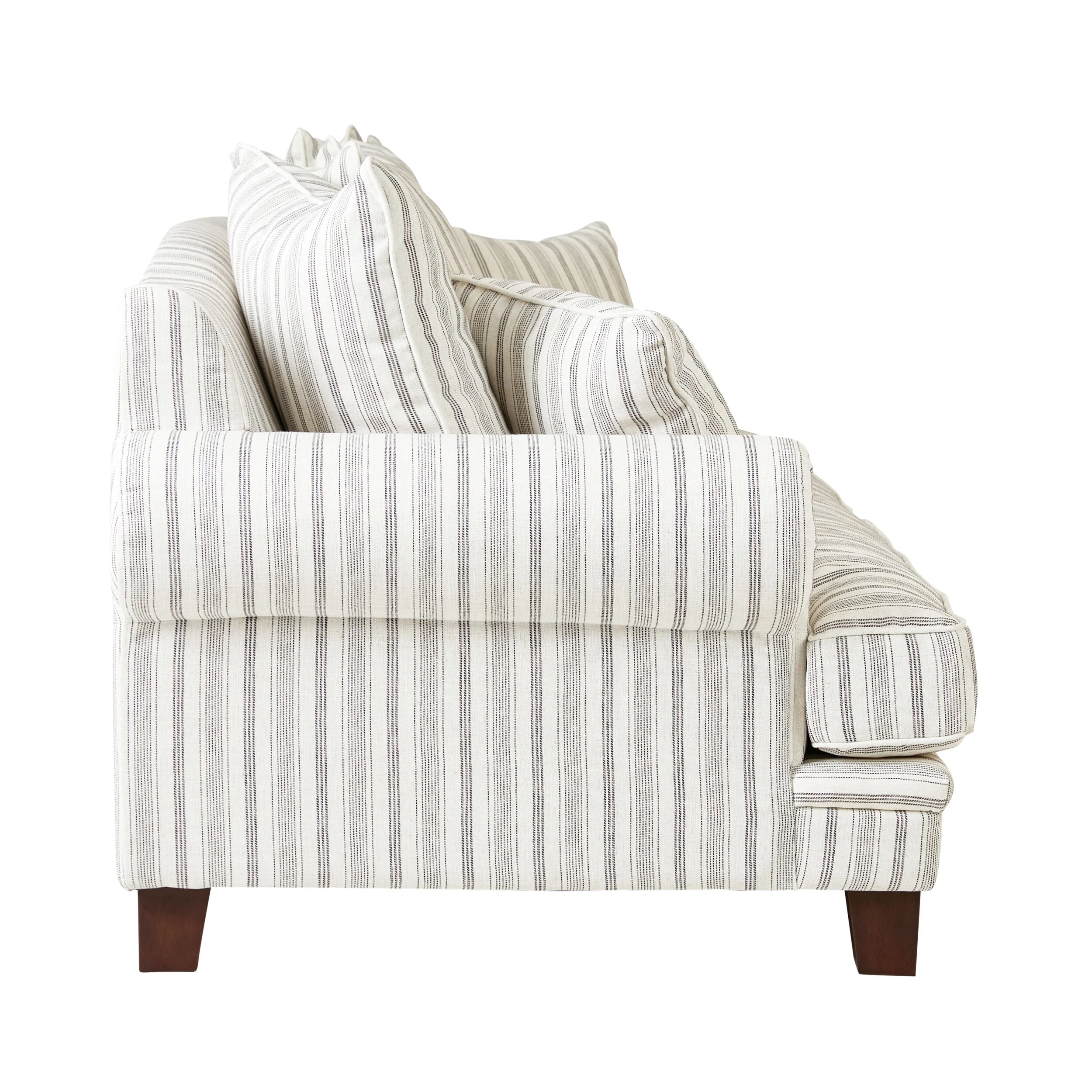 Lisette 3.5 Seater Deep Sofa Linen Stripe - Image 3