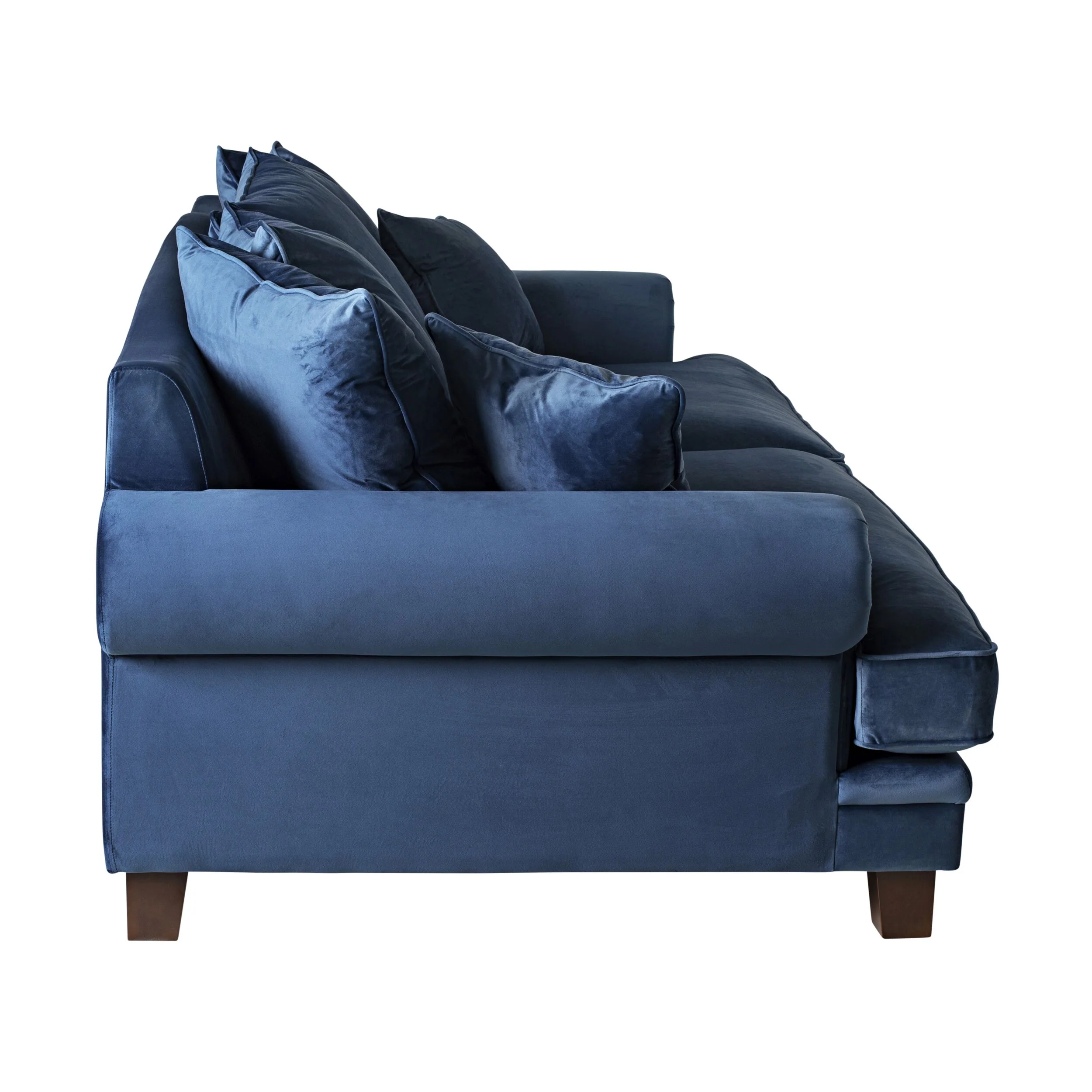 Lisette 3.5 Seater Velvet Deep Sofa Celeste Indigo - Image 3
