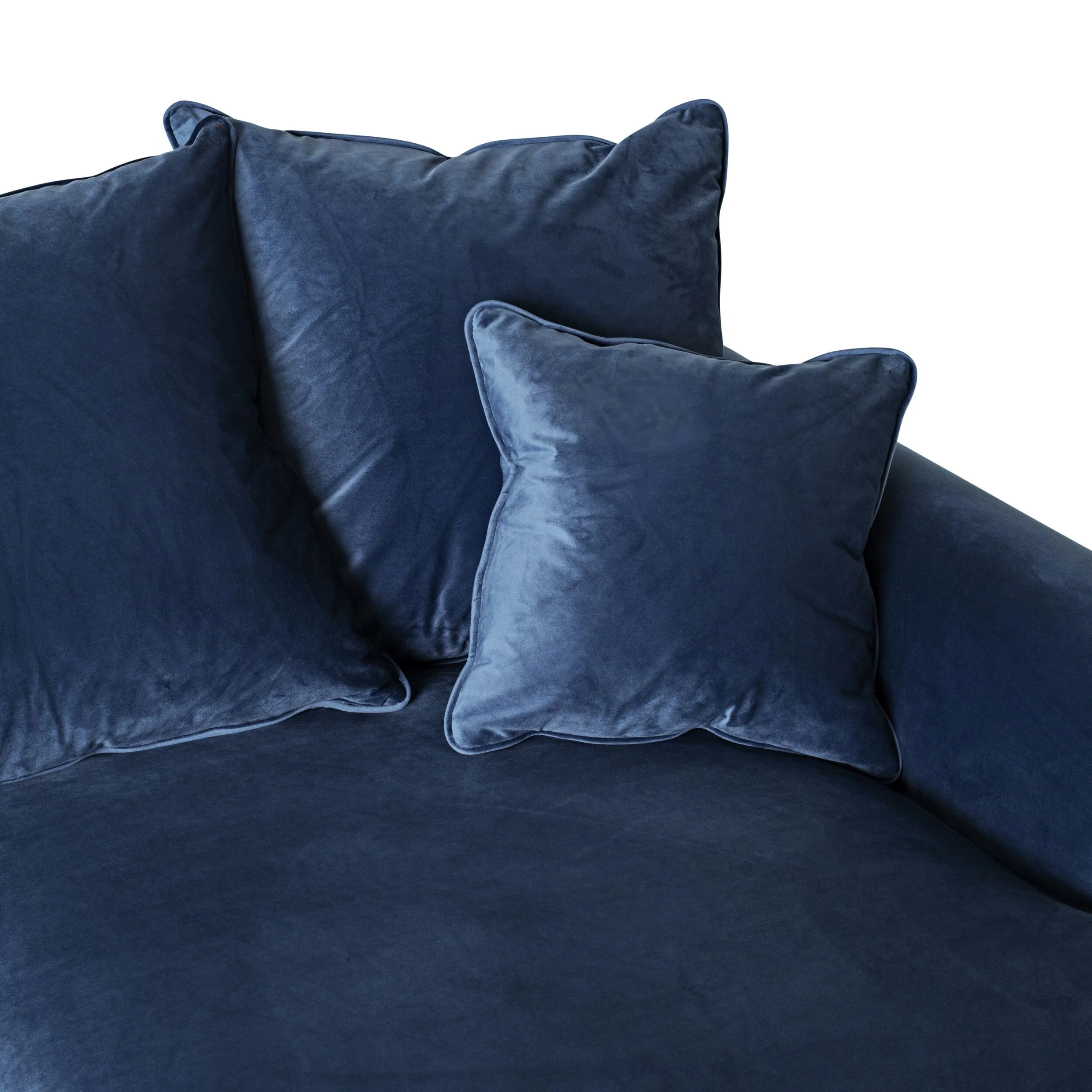 Lisette 3.5 Seater Velvet Deep Sofa Celeste Indigo - Image 6