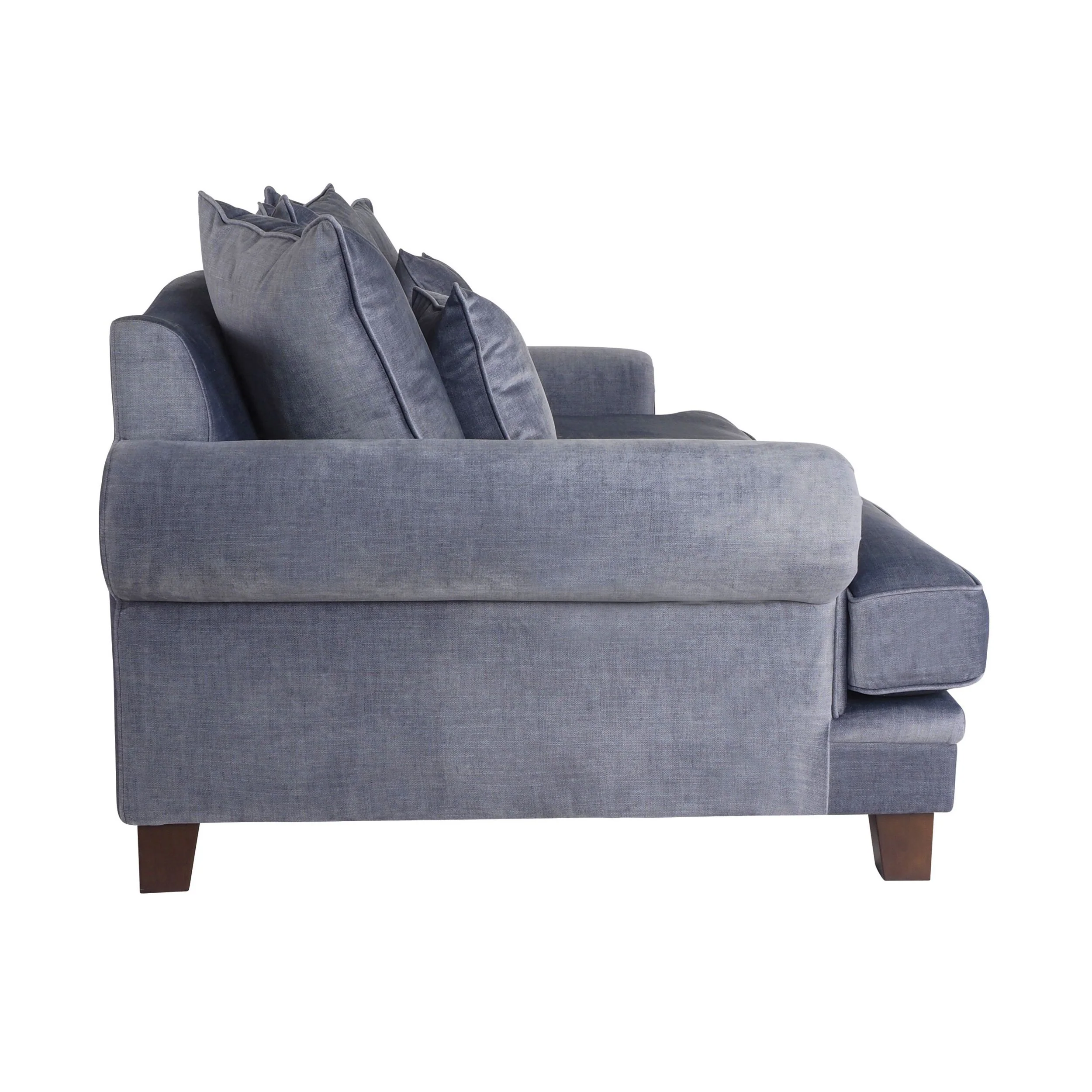 Lisette 3.5 Seater Velvet Deep Sofa Aura Storm - Image 3