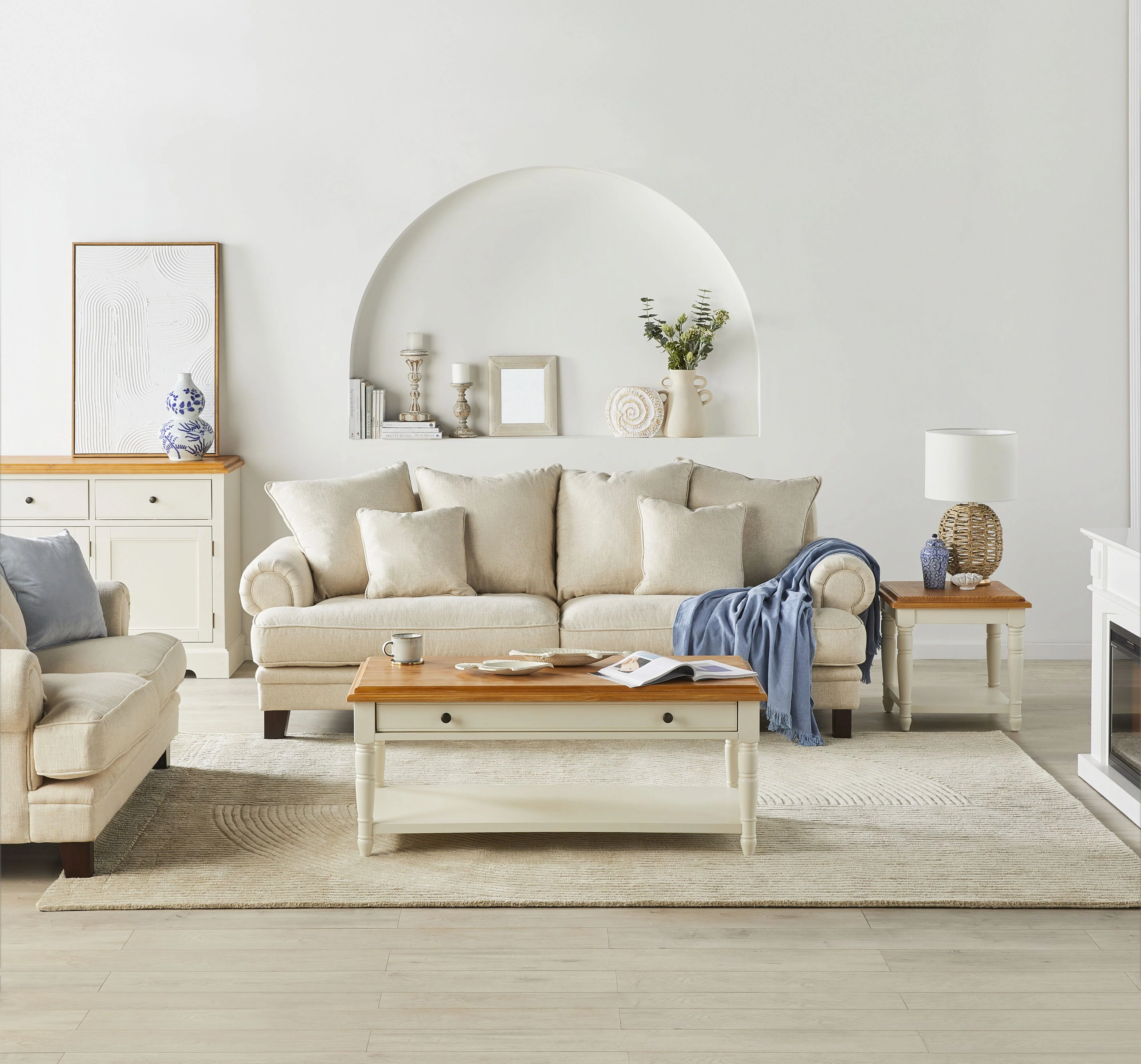 Lisette 3.5 Seater Sofa Dublin Linen - Image 5