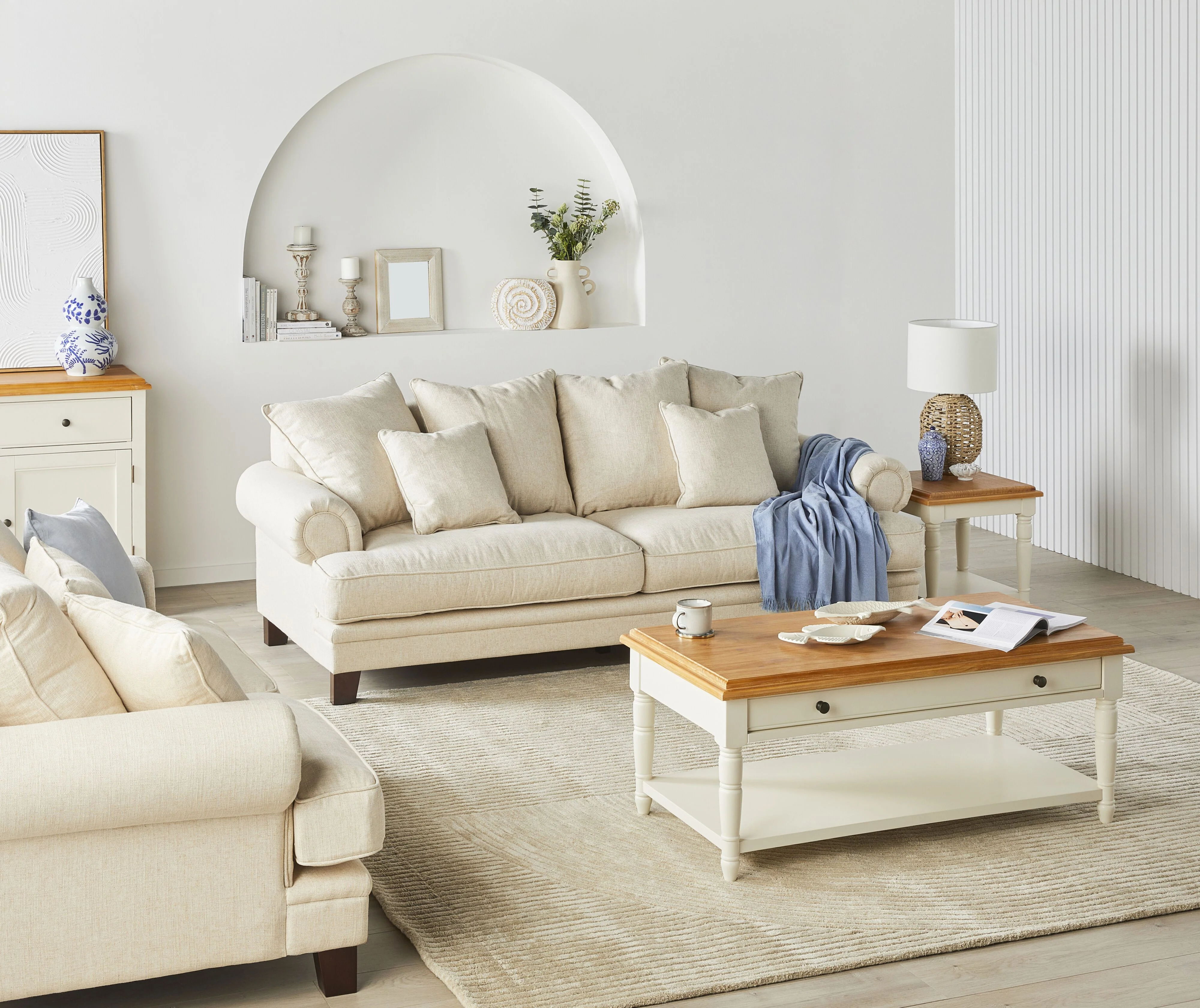 Lisette 3.5 Seater Sofa Dublin Linen - Image 6