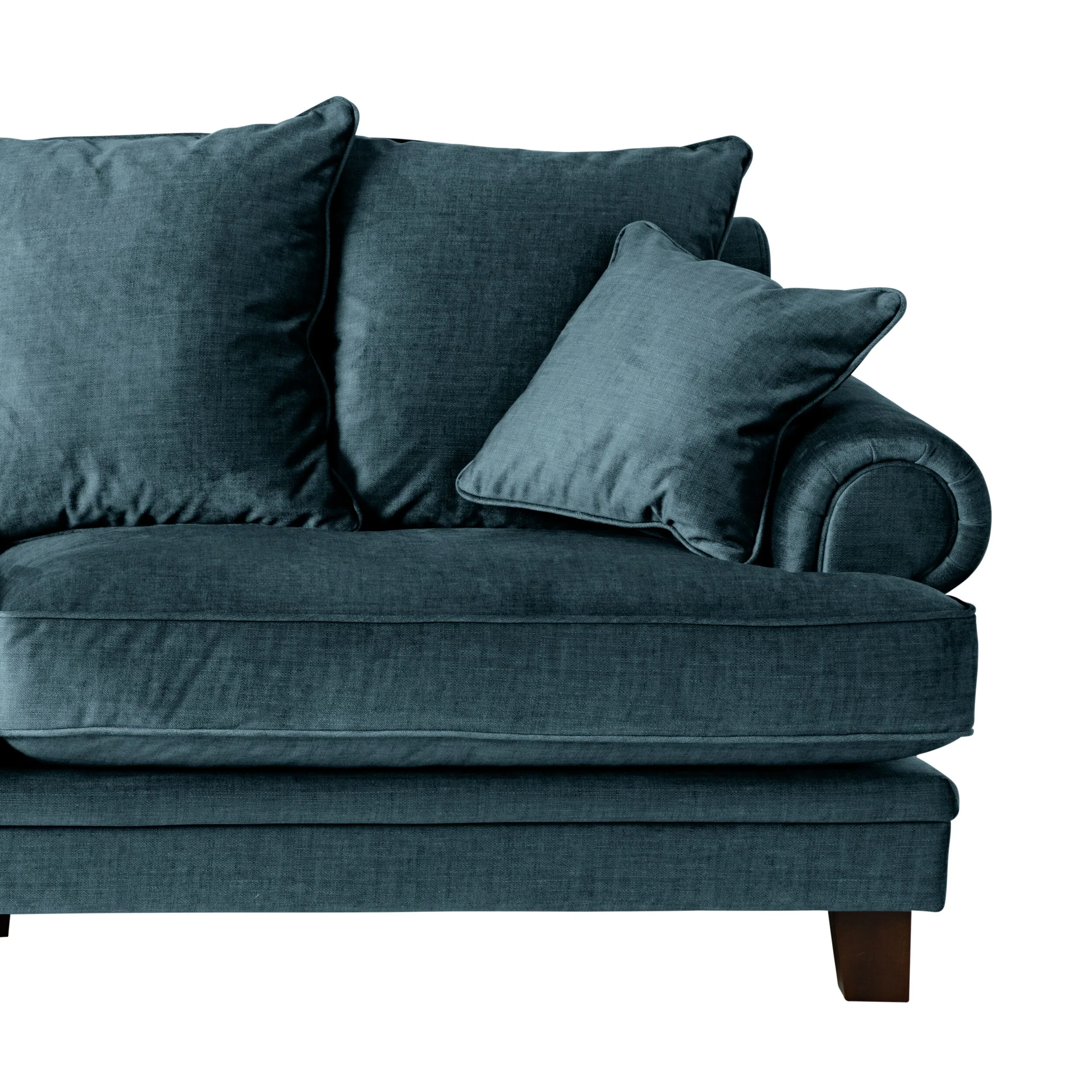 Lisette 3.5 Seater Velvet Sofa Aura Emerald - Image 5
