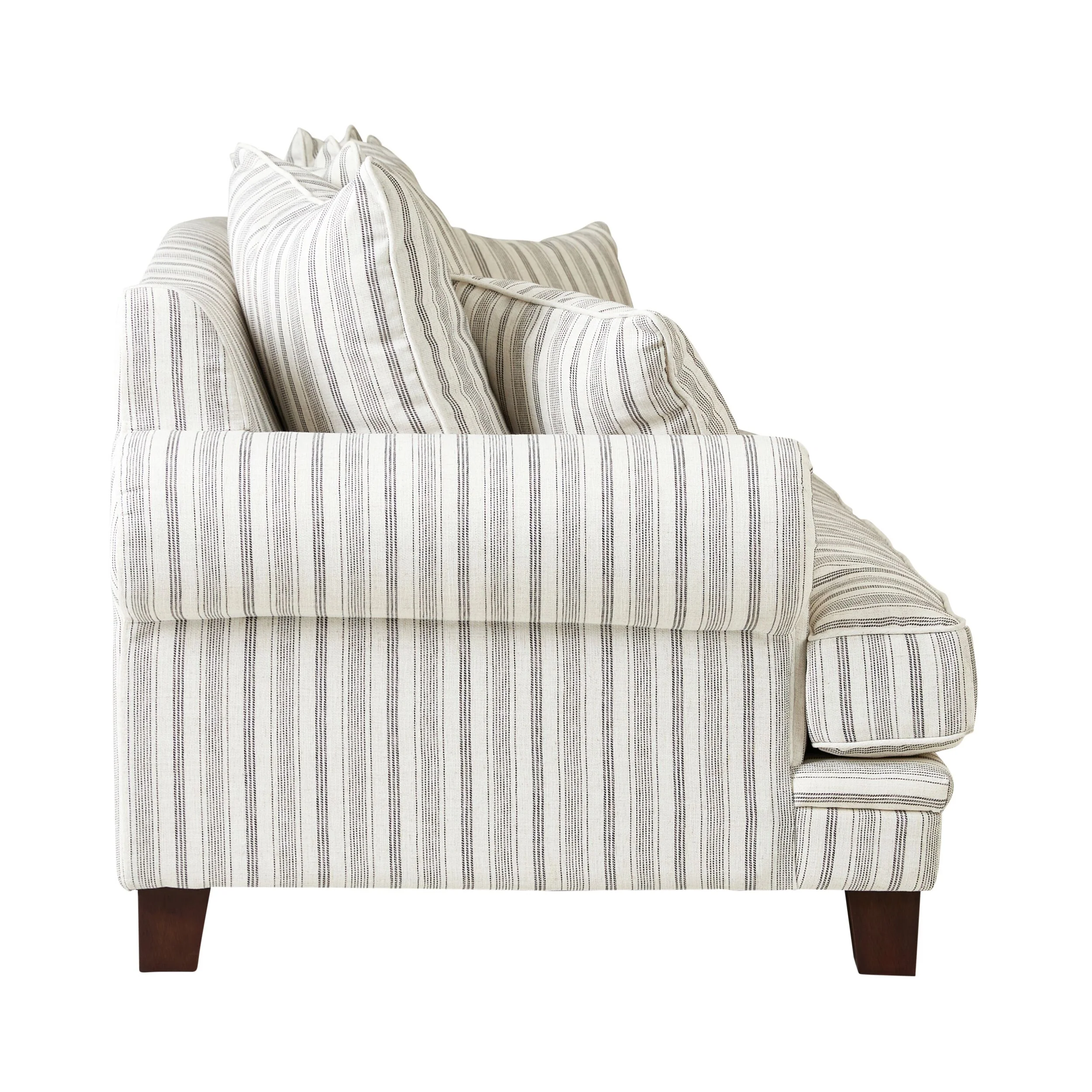 Lisette 3.5 Seater Sofa Linen Stripe - Image 3
