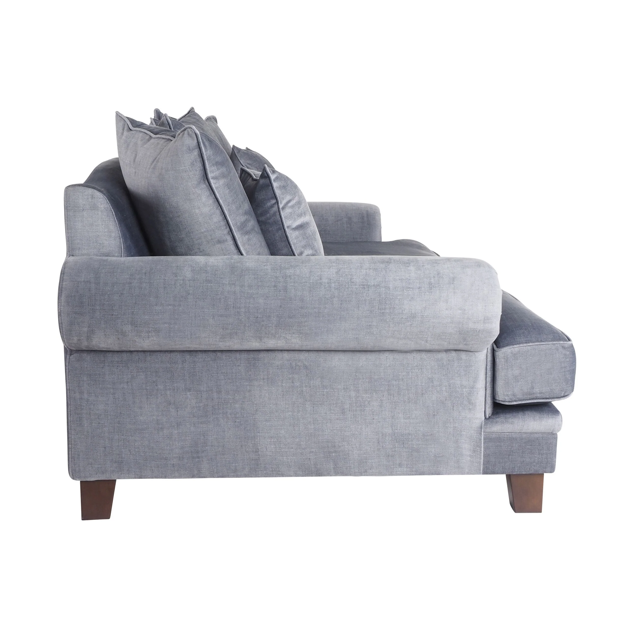 Lisette 3.5 Seater Velvet Sofa Aura Storm - Image 3