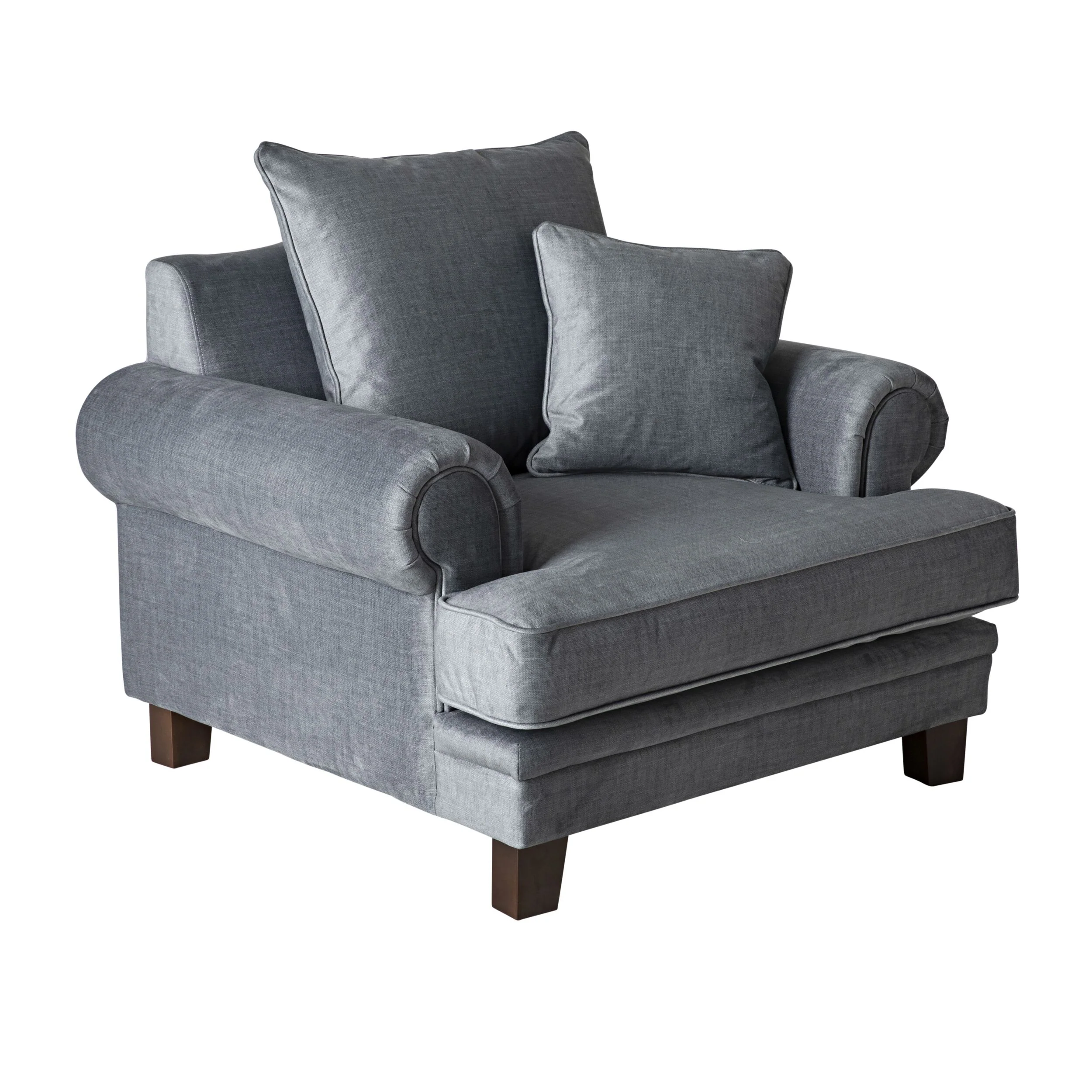 Lisette Velvet Armchair Aura Storm - Image 2