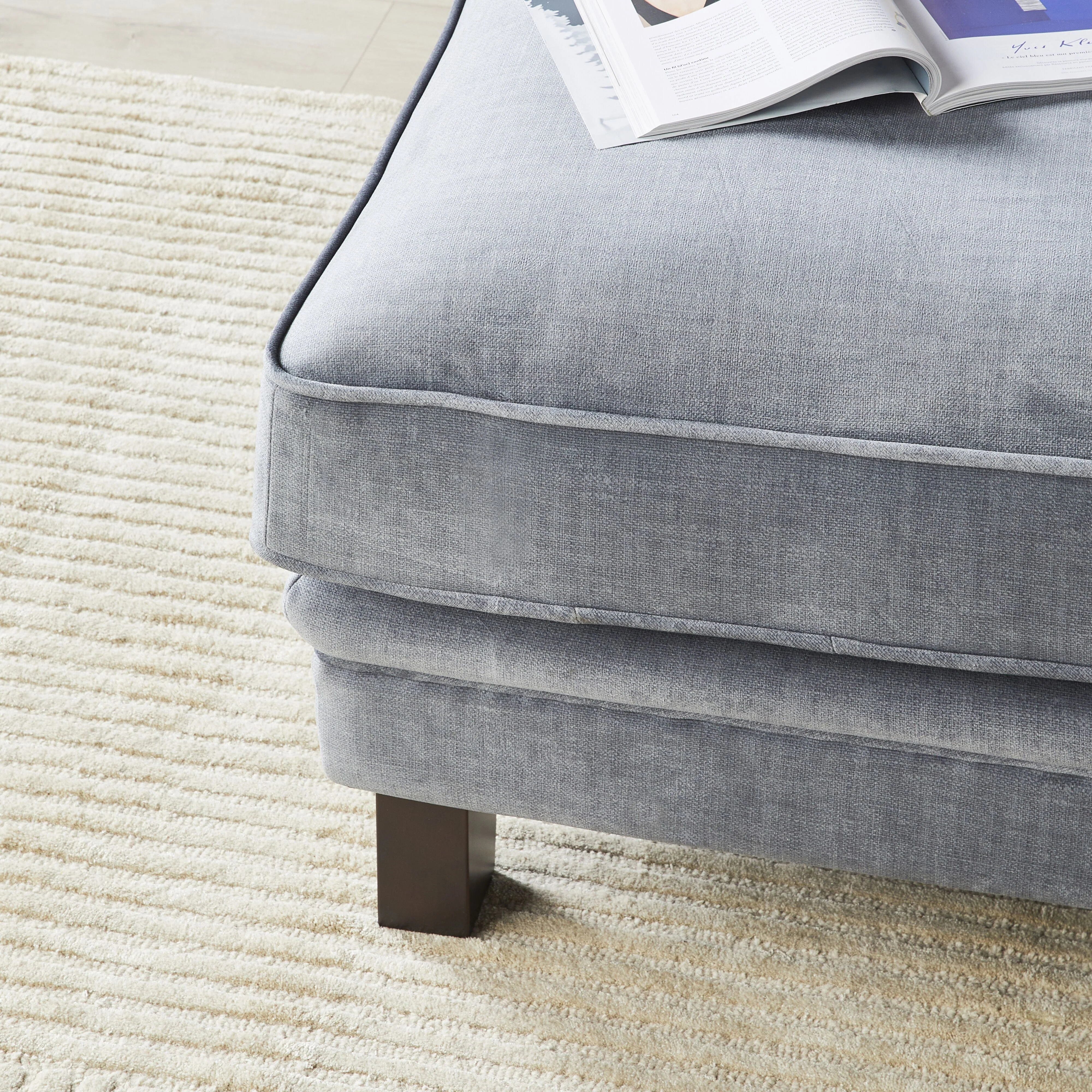 Lisette Velvet Ottoman Aura Storm - Image 5