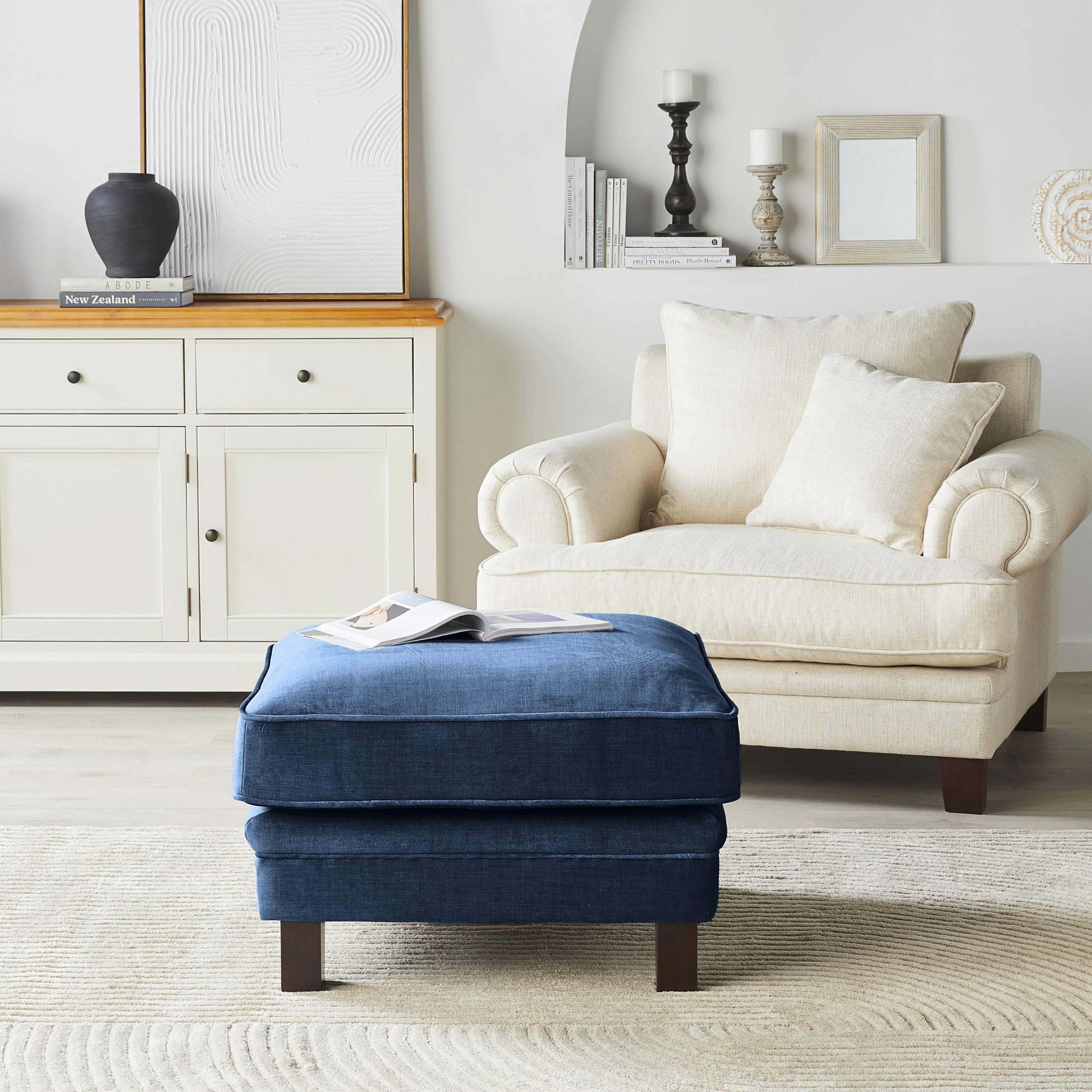 Lisette Velvet Ottoman Celeste Indigo - Image 4