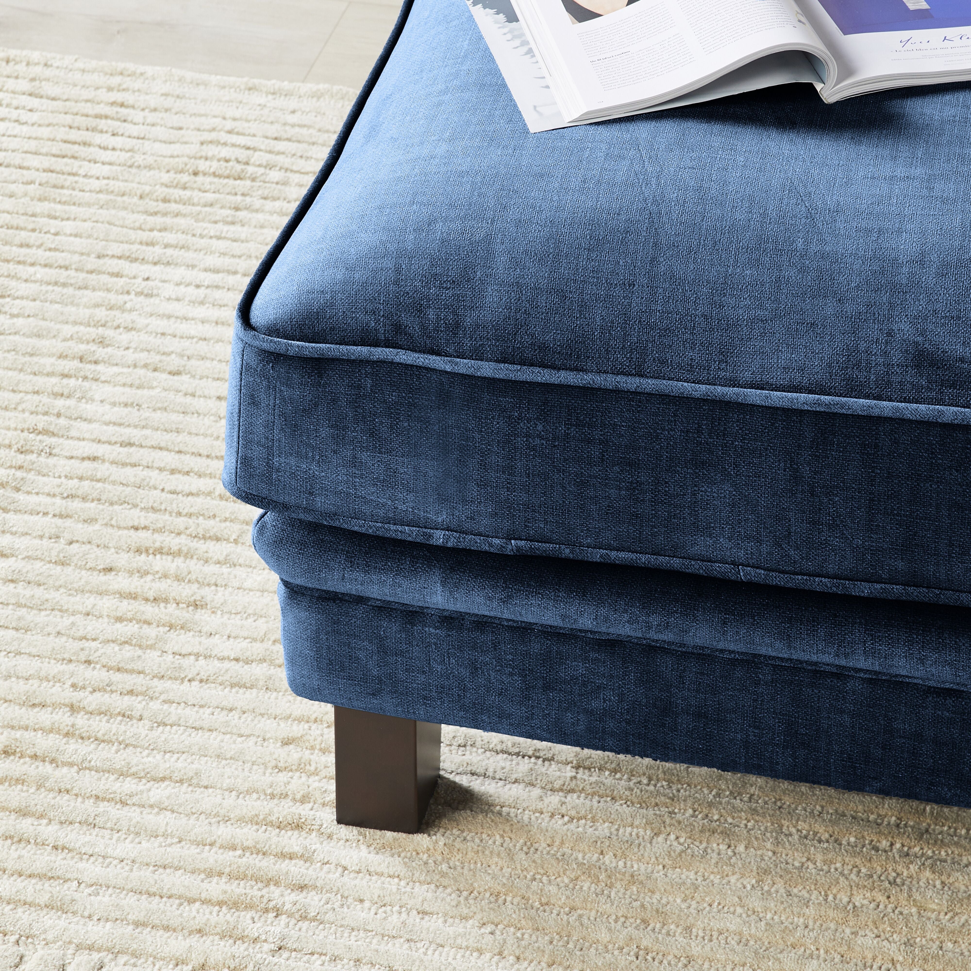 Lisette Velvet Ottoman Celeste Indigo - Image 5