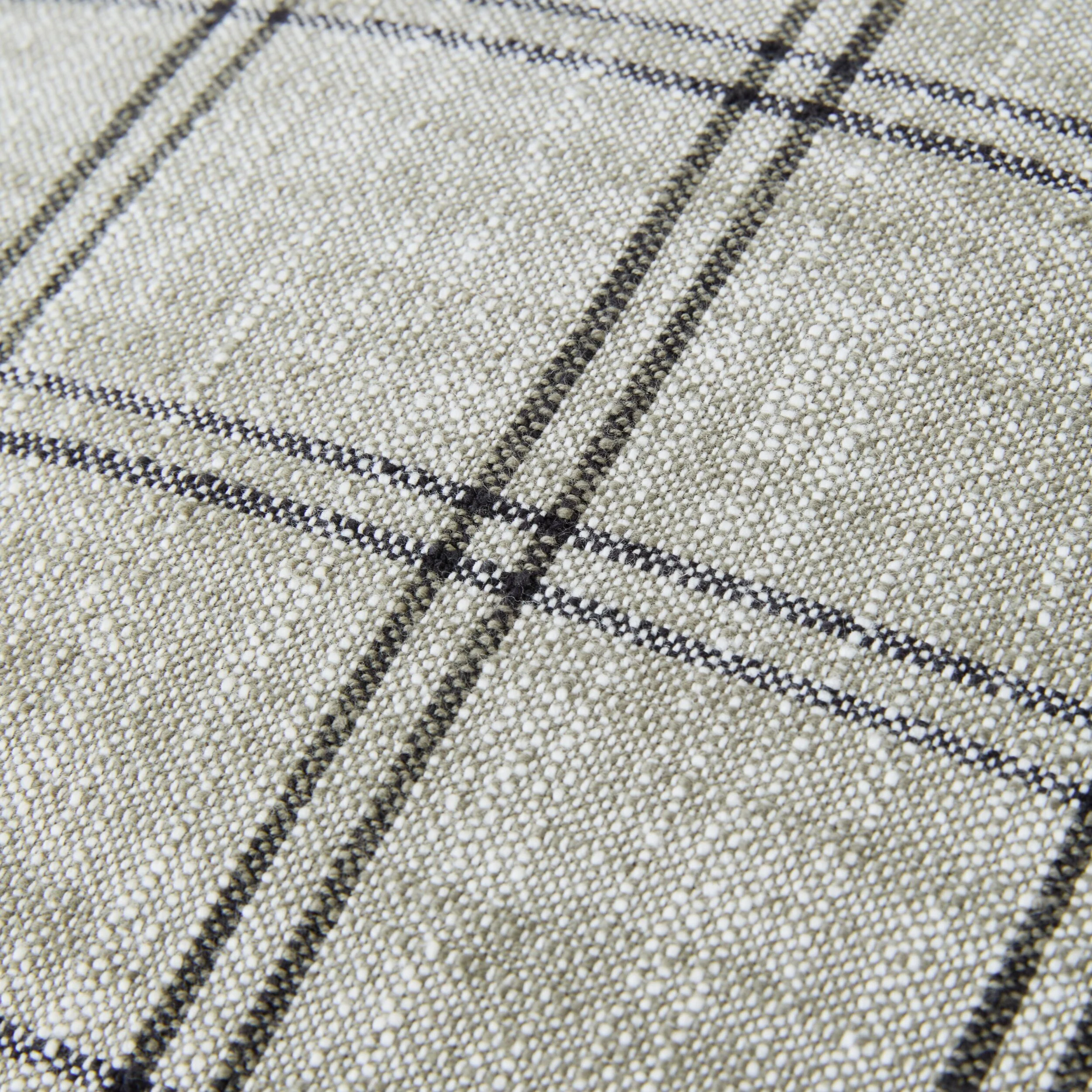 Loft Grid Check Cushion Grey 50cm - Image 2