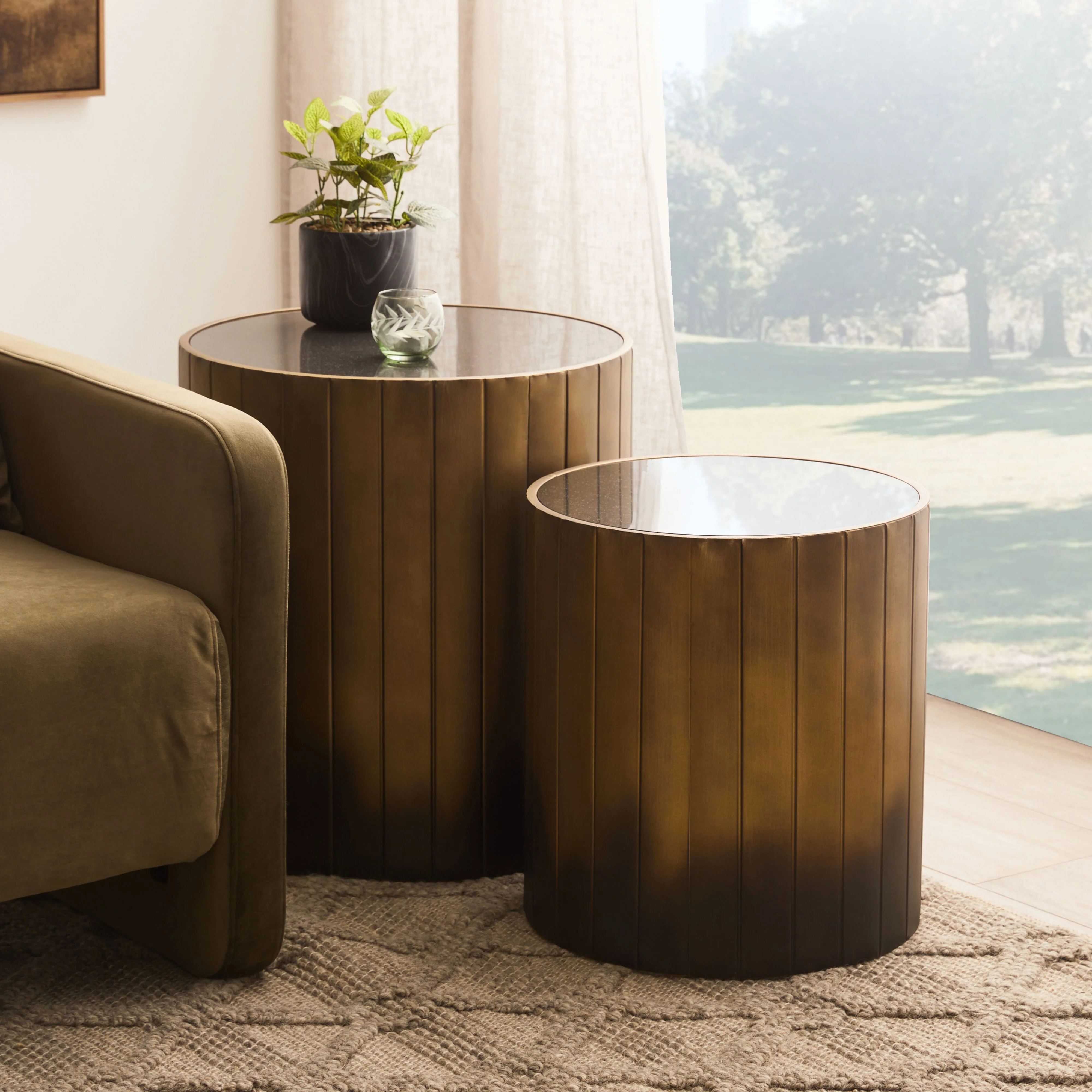 Lola Drum Side Table Large 50.5x50.5x55cm - Image 4