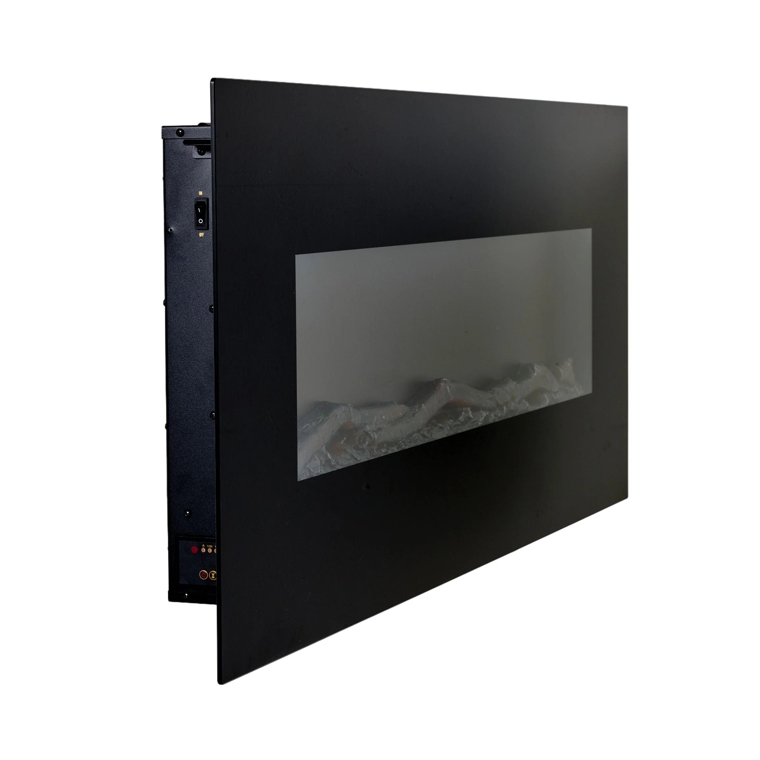 Longton Wall Mounted Electric Fireplace Black 128cm - Image 11