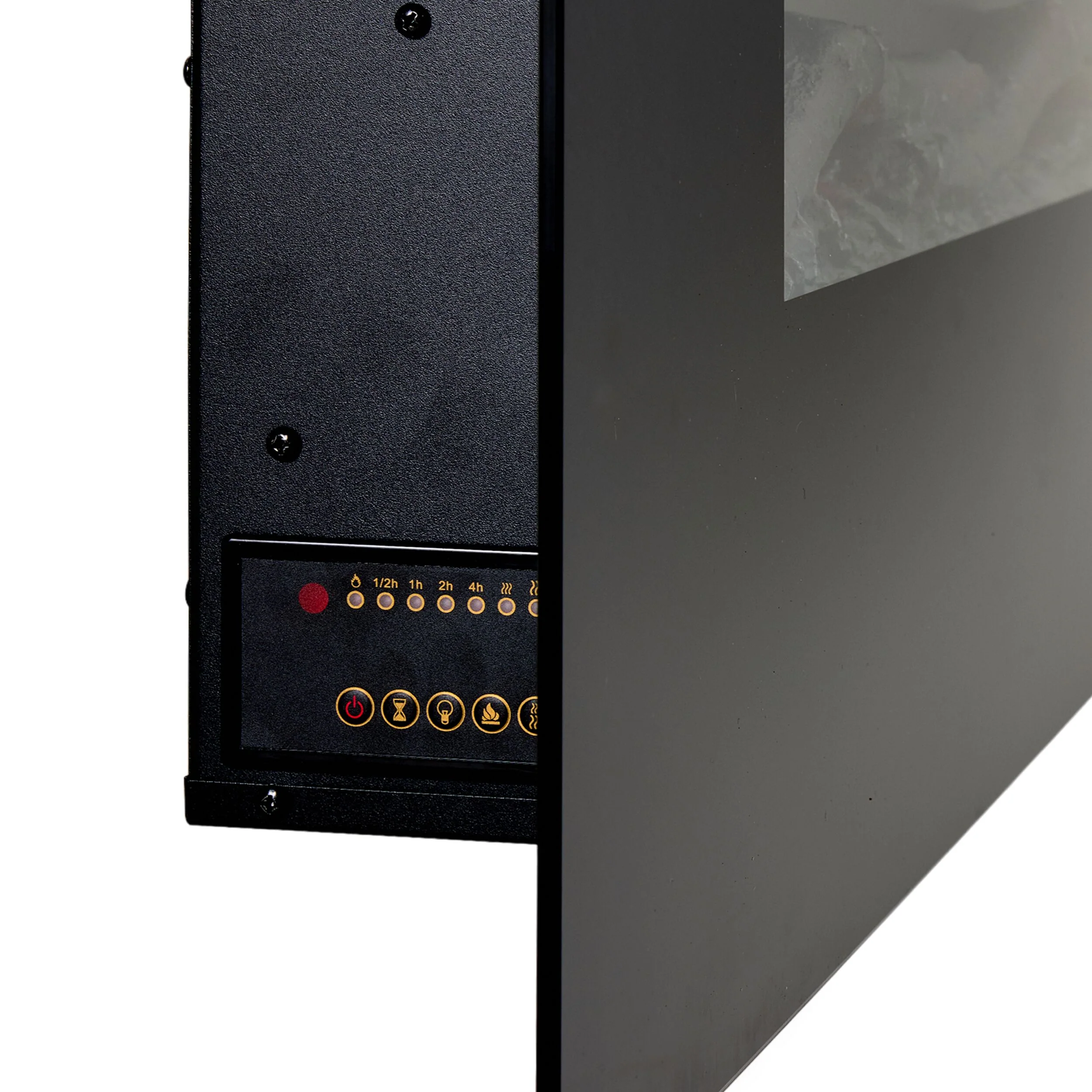 Longton Wall Mounted Electric Fireplace Black 128cm - Image 13