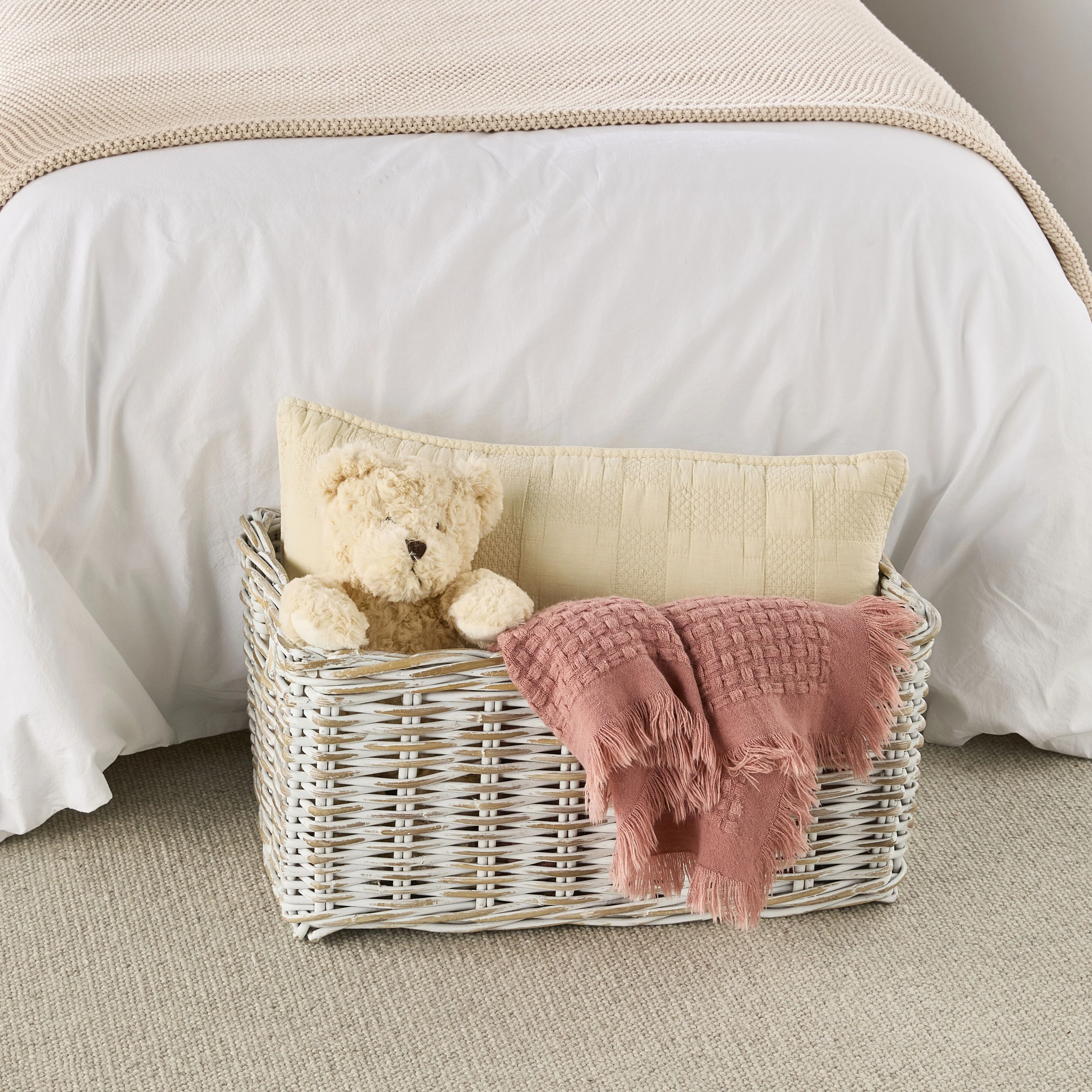 Lorne Basket Large White Wash 55x35x26cm - Image 11