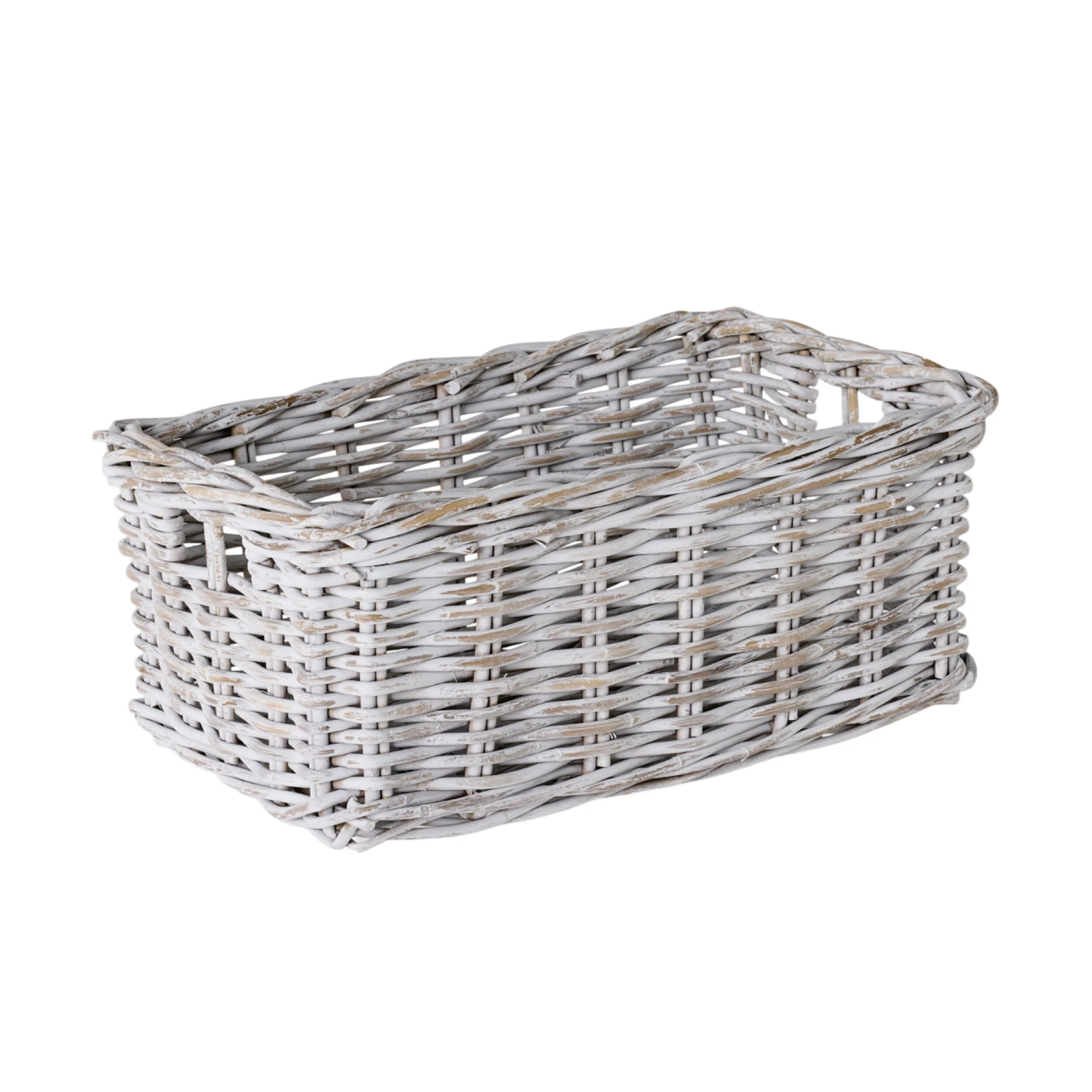 Lorne Basket Medium White Wash 49x30x22cm - Image 12
