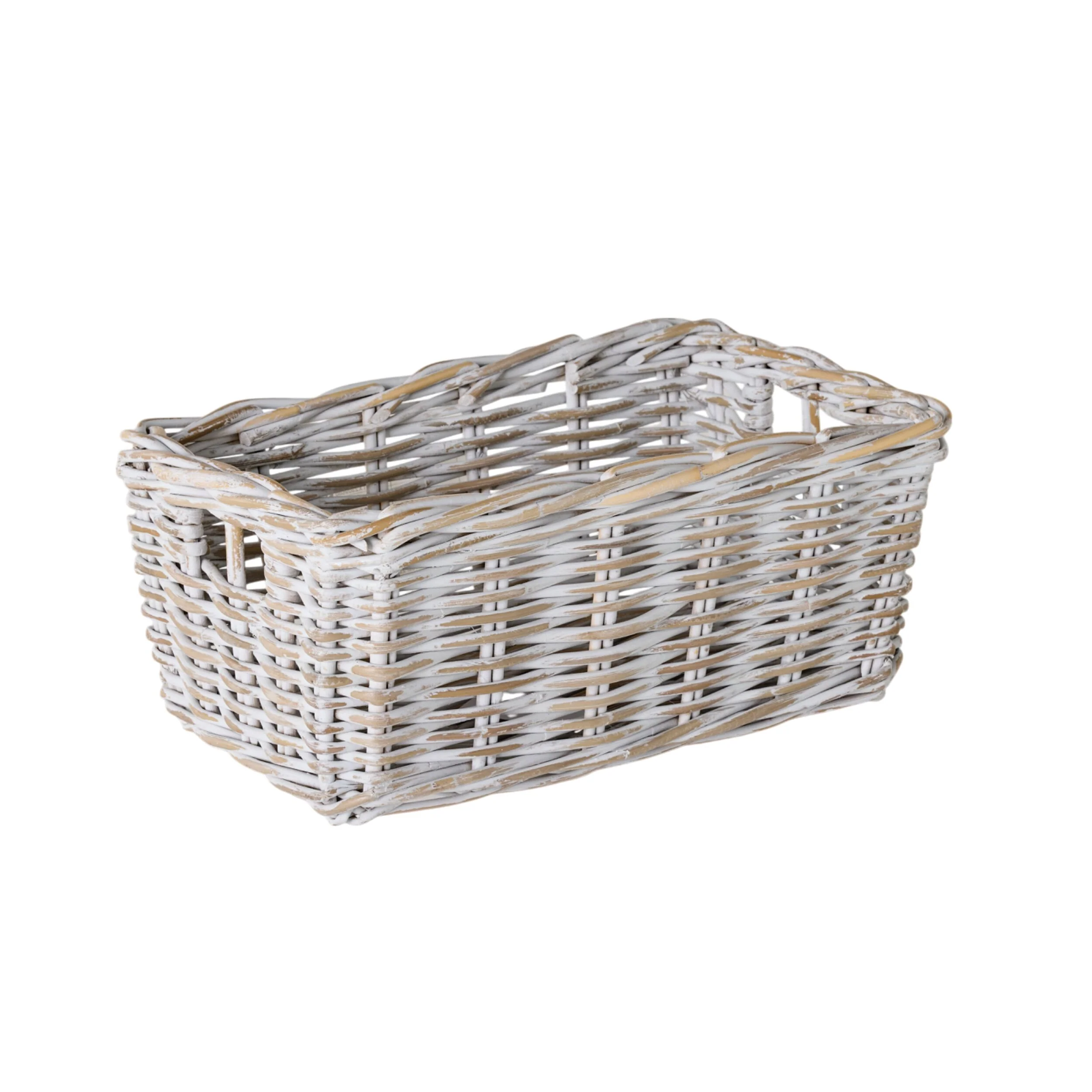 Lorne Basket Small White Wash 43x25x18cm - Image 2