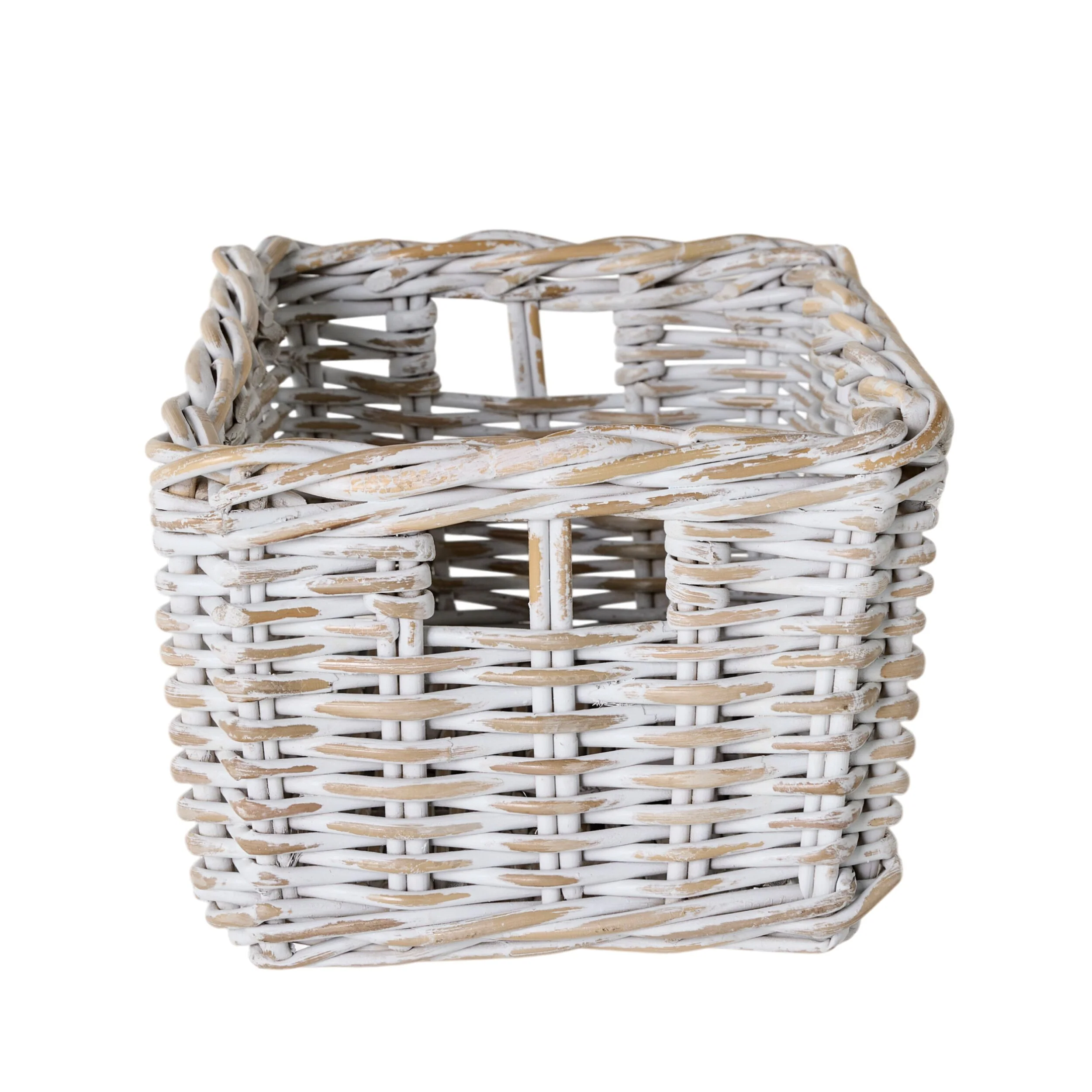 Lorne Basket Small White Wash 43x25x18cm - Image 3