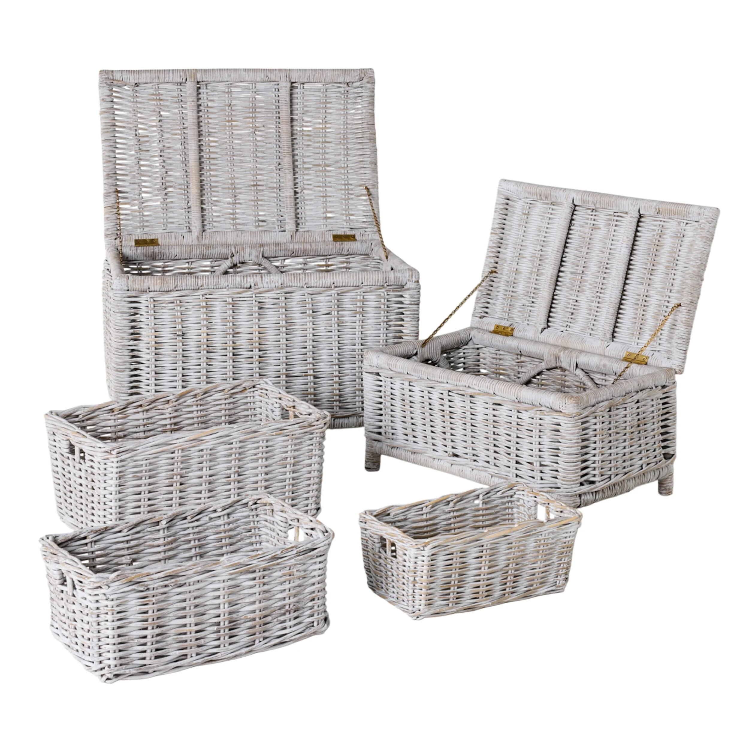 Lorne Basket Small White Wash 43x25x18cm - Image 7