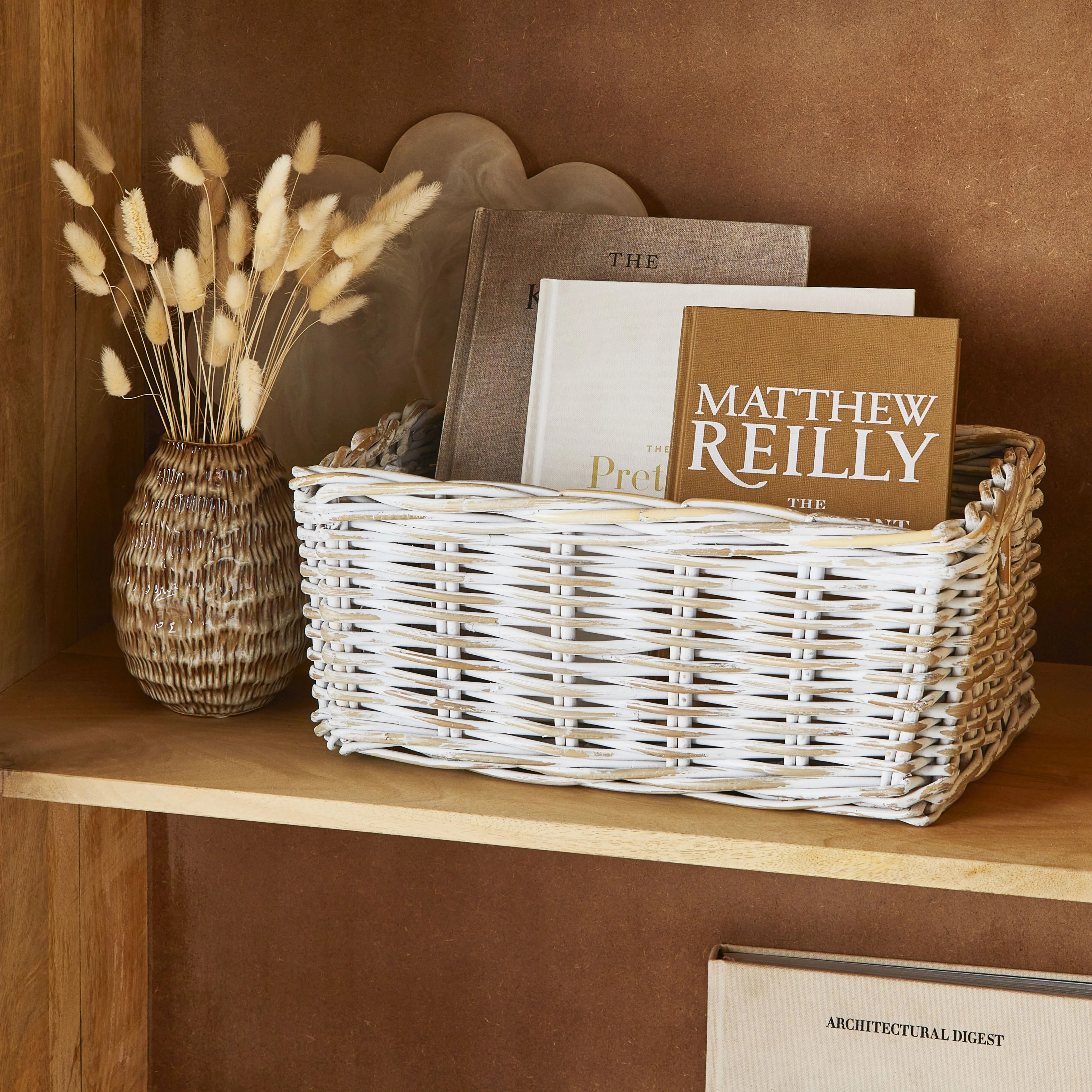 Lorne Basket Small White Wash 43x25x18cm - Image 8