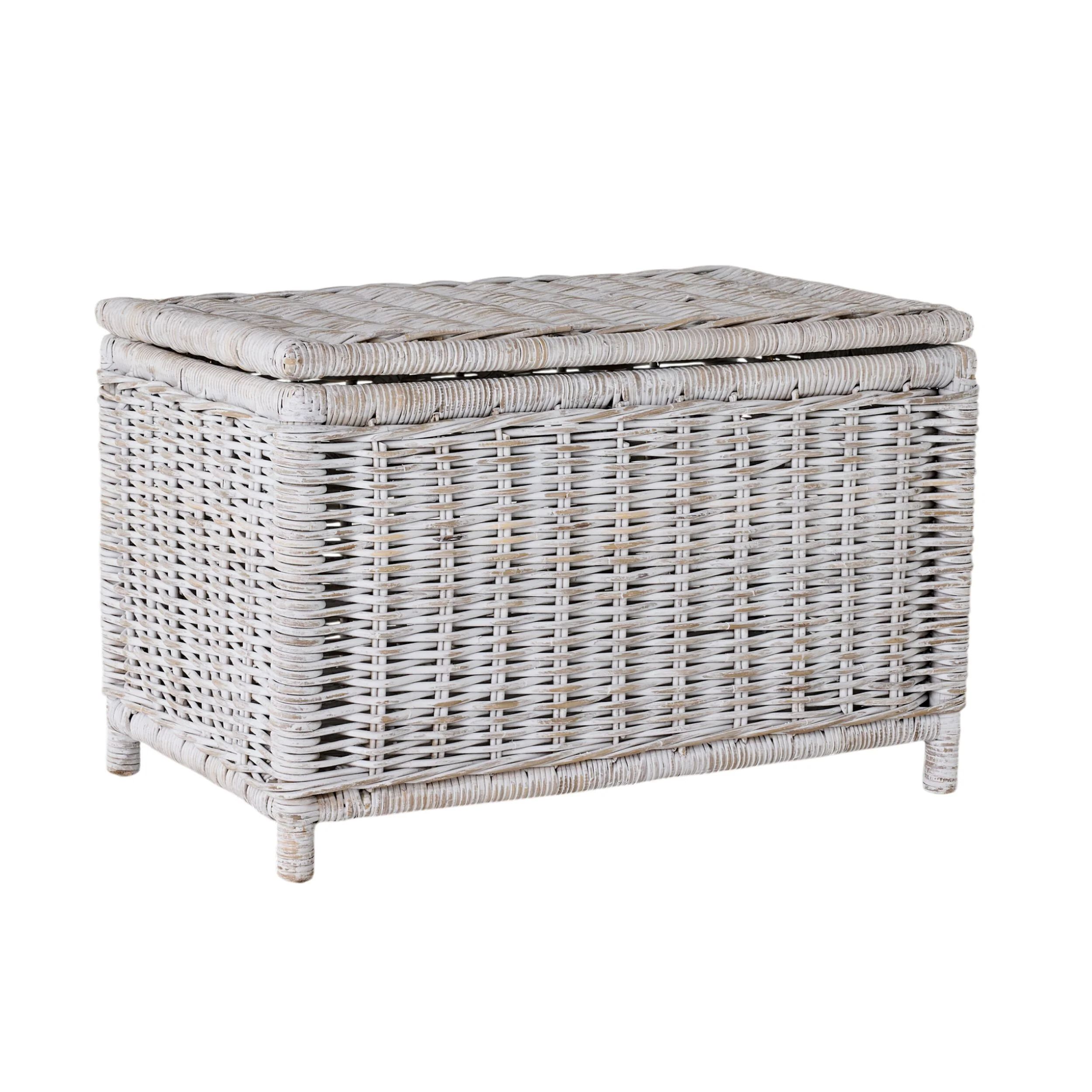Lorne Blanket Box Large White Wash 78x51x51cm - Image 3