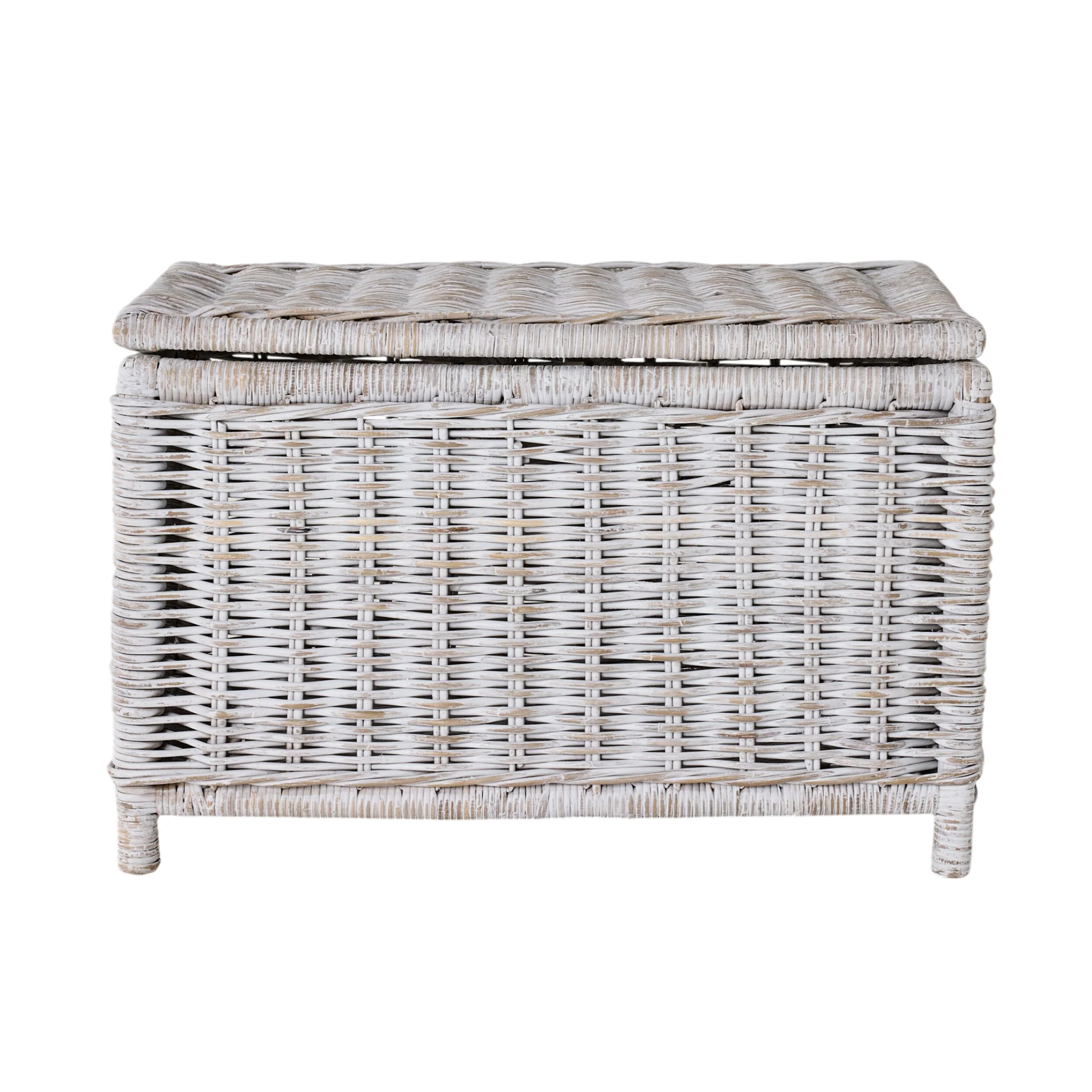 Lorne Blanket Box Large White Wash 78x51x51cm - Image 4