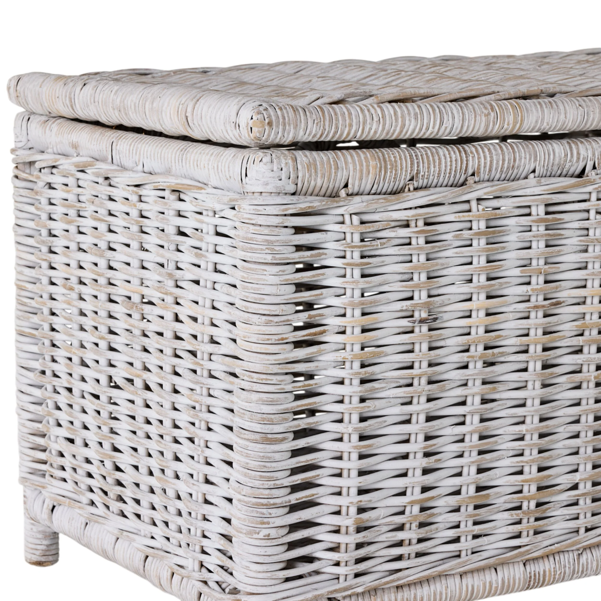 Lorne Blanket Box Large White Wash 78x51x51cm - Image 6