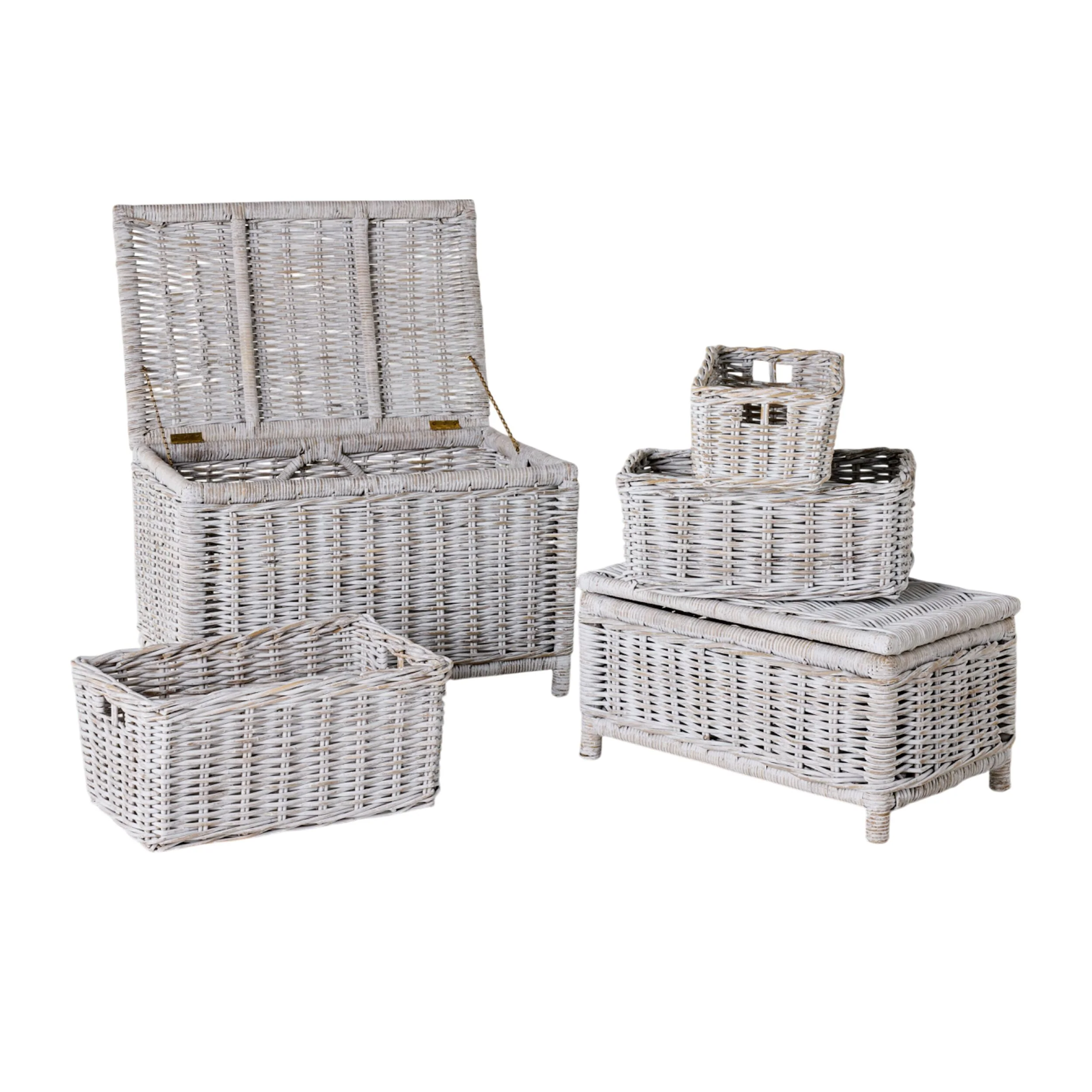 Lorne Blanket Box Large White Wash 78x51x51cm - Image 8