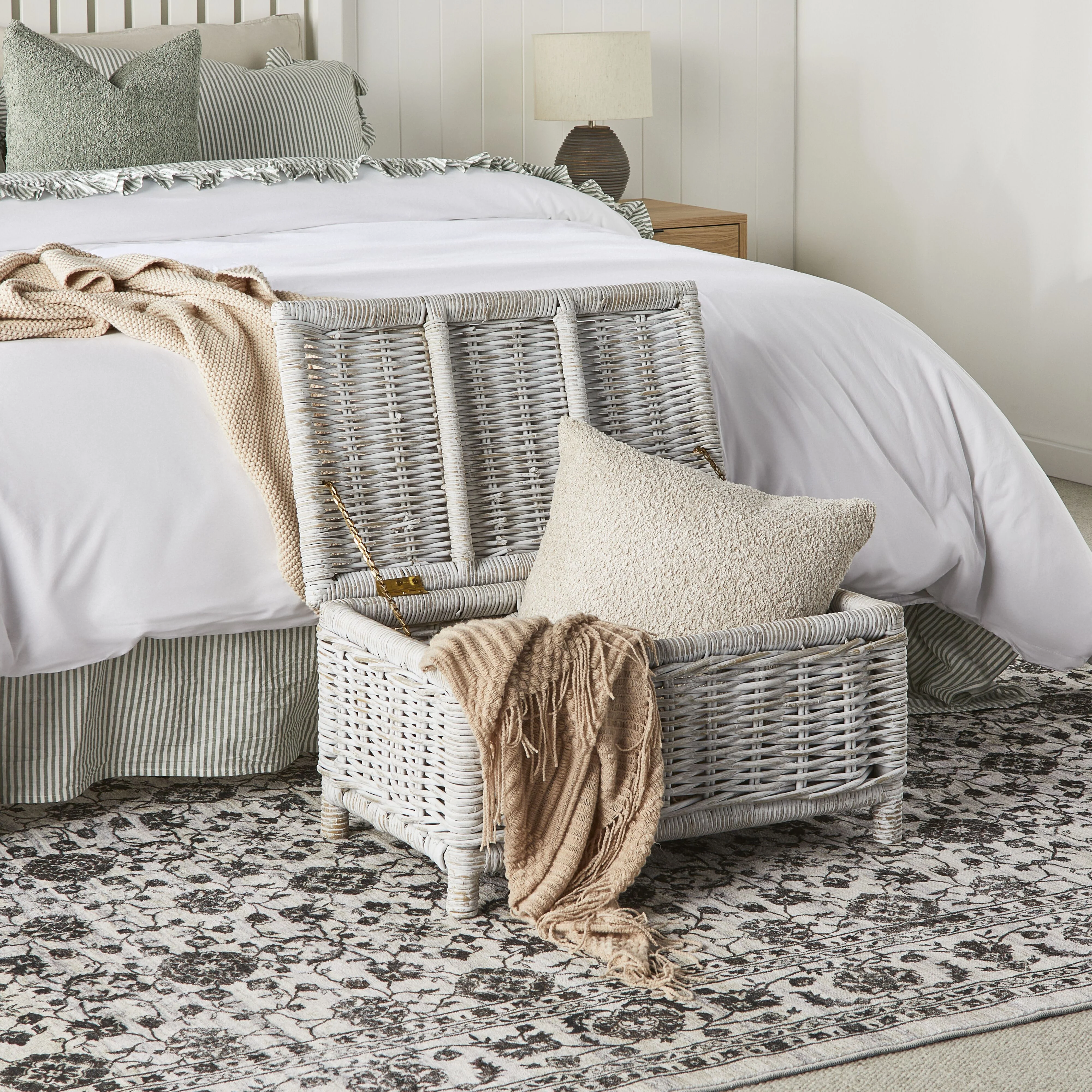 Lorne Blanket Box Medium White Wash 60x42x35cm - Image 23