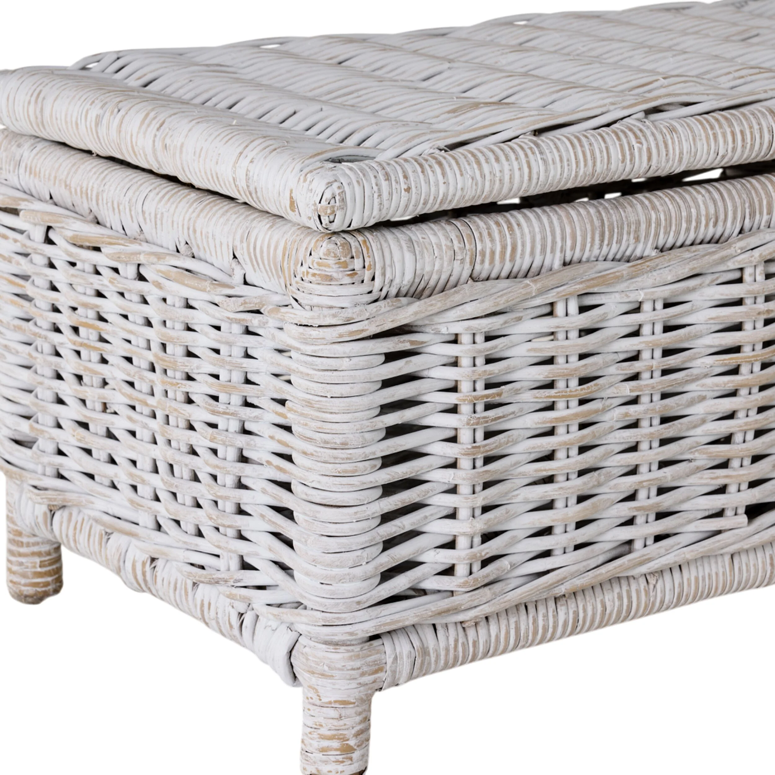 Lorne Blanket Box Medium White Wash 60x42x35cm - Image 6