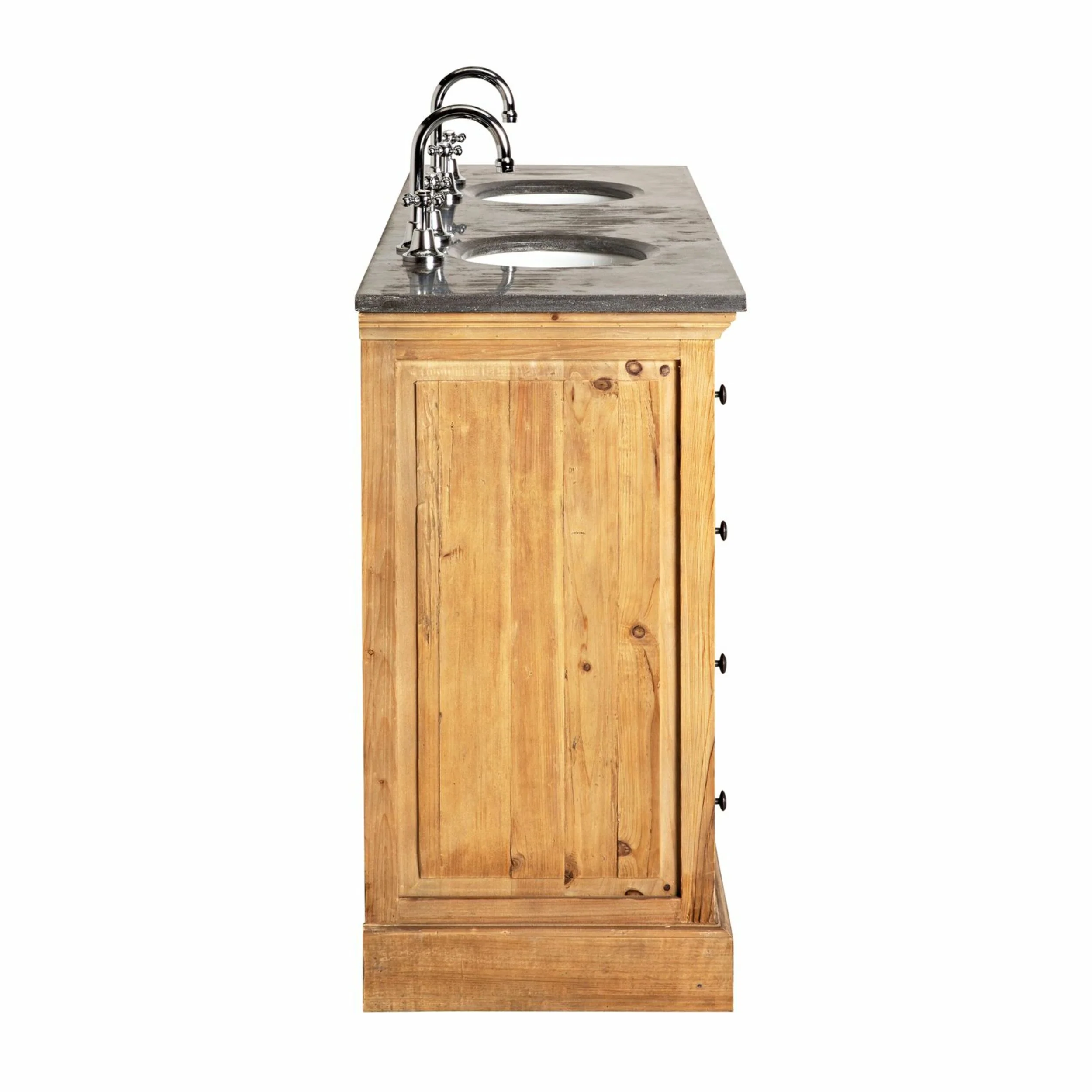 Louver Double Vanity 150cm With Blue Stone Top - Image 3