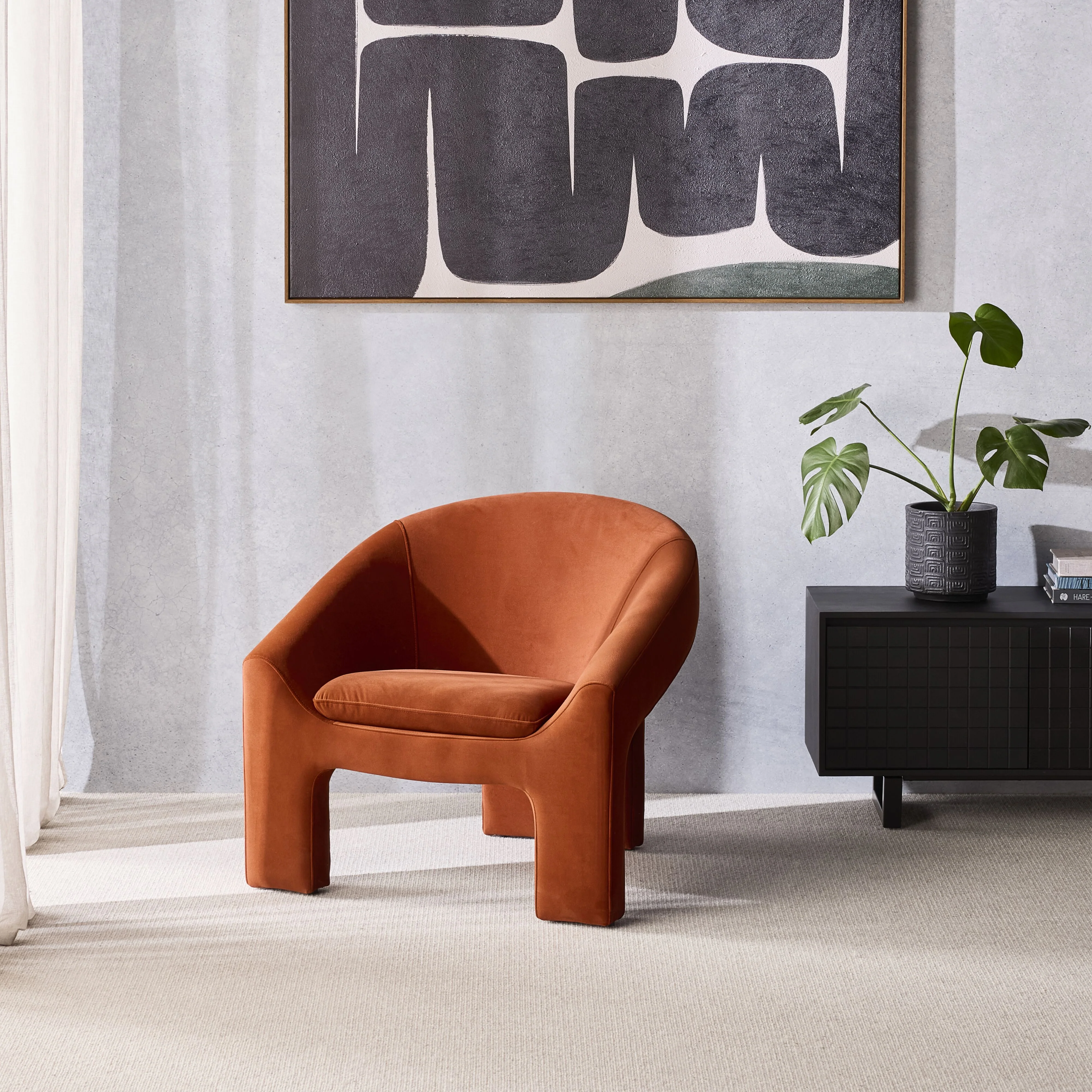 Luka Occasional Chair Velvet Copper - Image 7