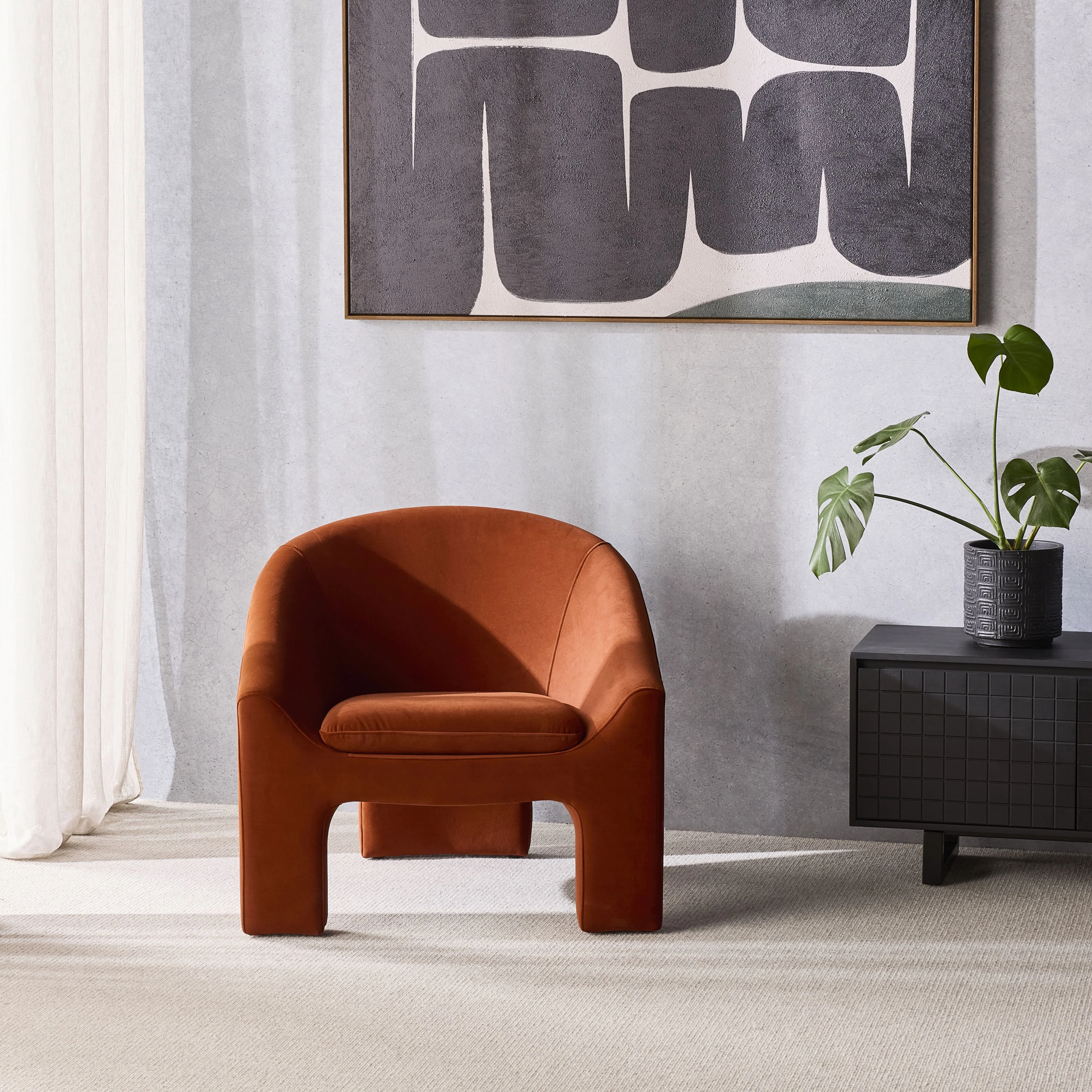 Luka Occasional Chair Velvet Copper - Image 8