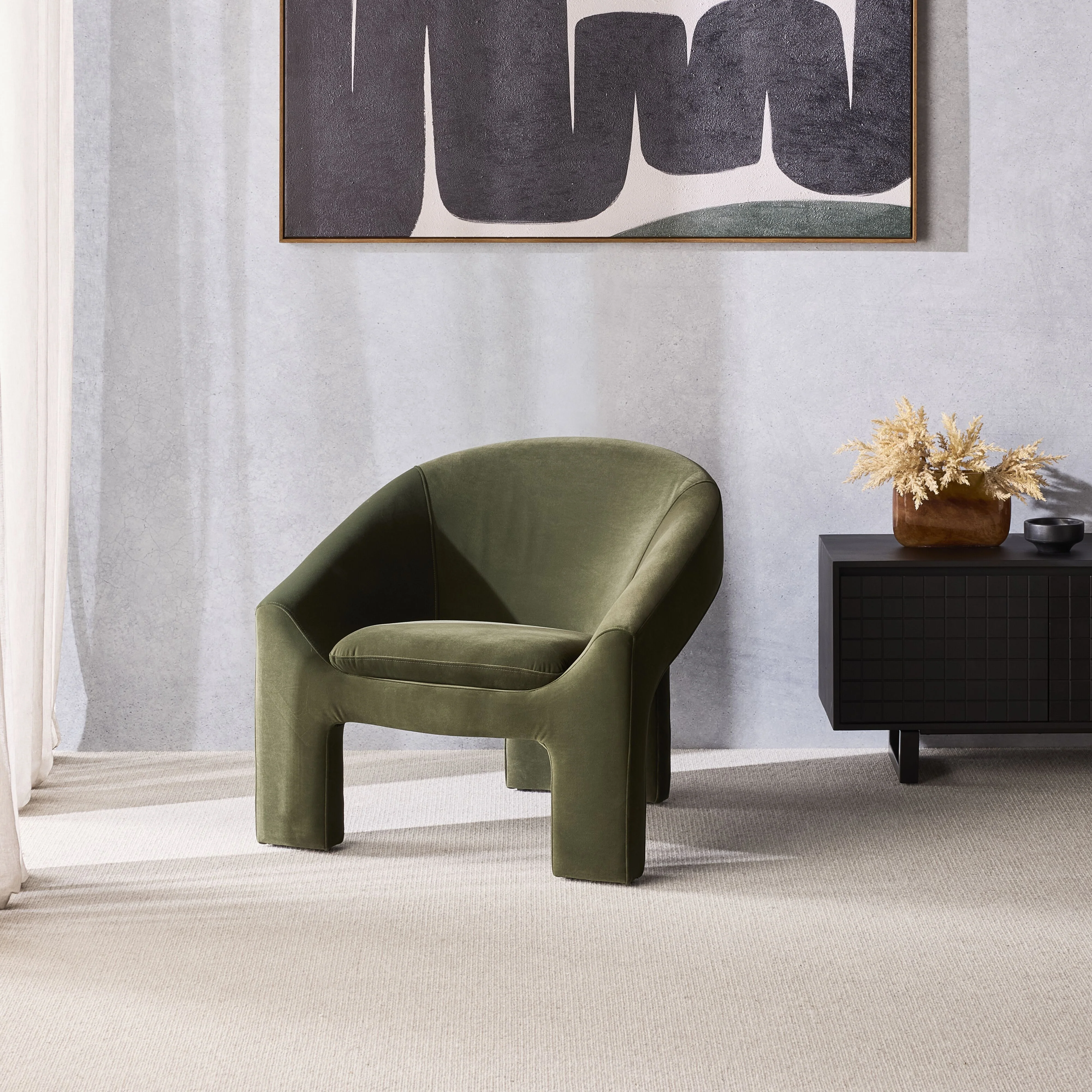 Luka Occasional Chair Velvet Eucalyptus Green - Image 7
