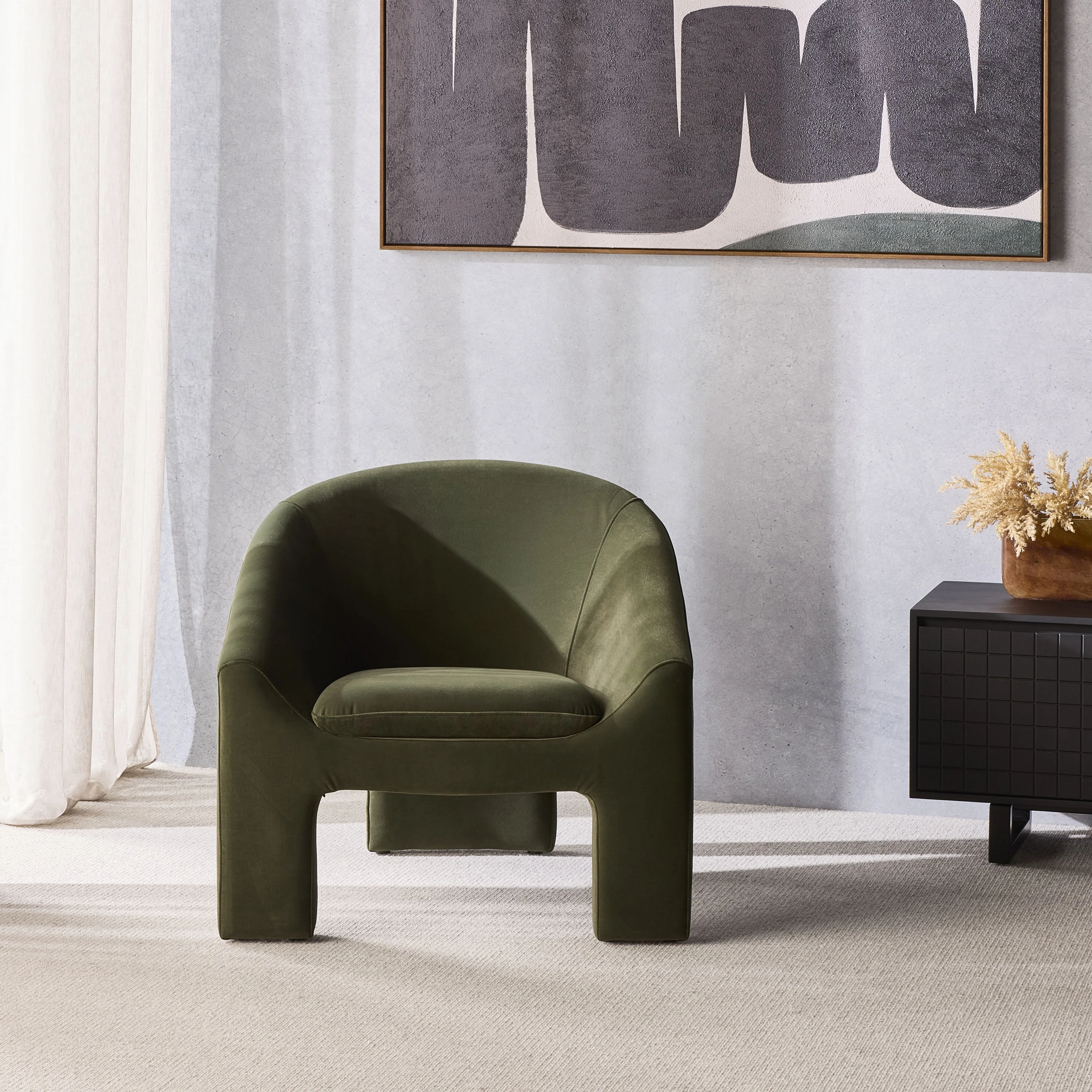 Luka Occasional Chair Velvet Eucalyptus Green - Image 8