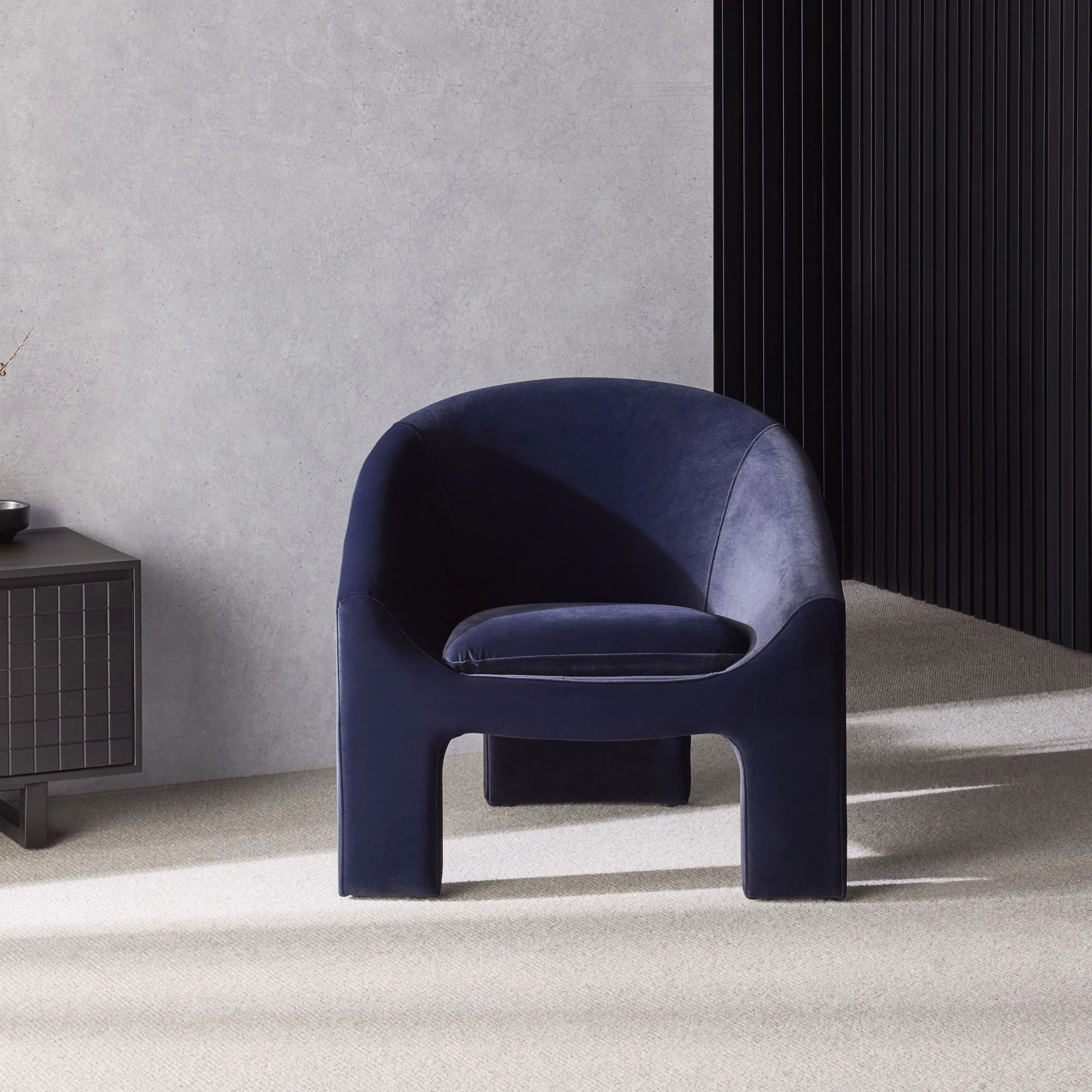 Luka Occasional Chair Velvet Midnight Blue - Image 8