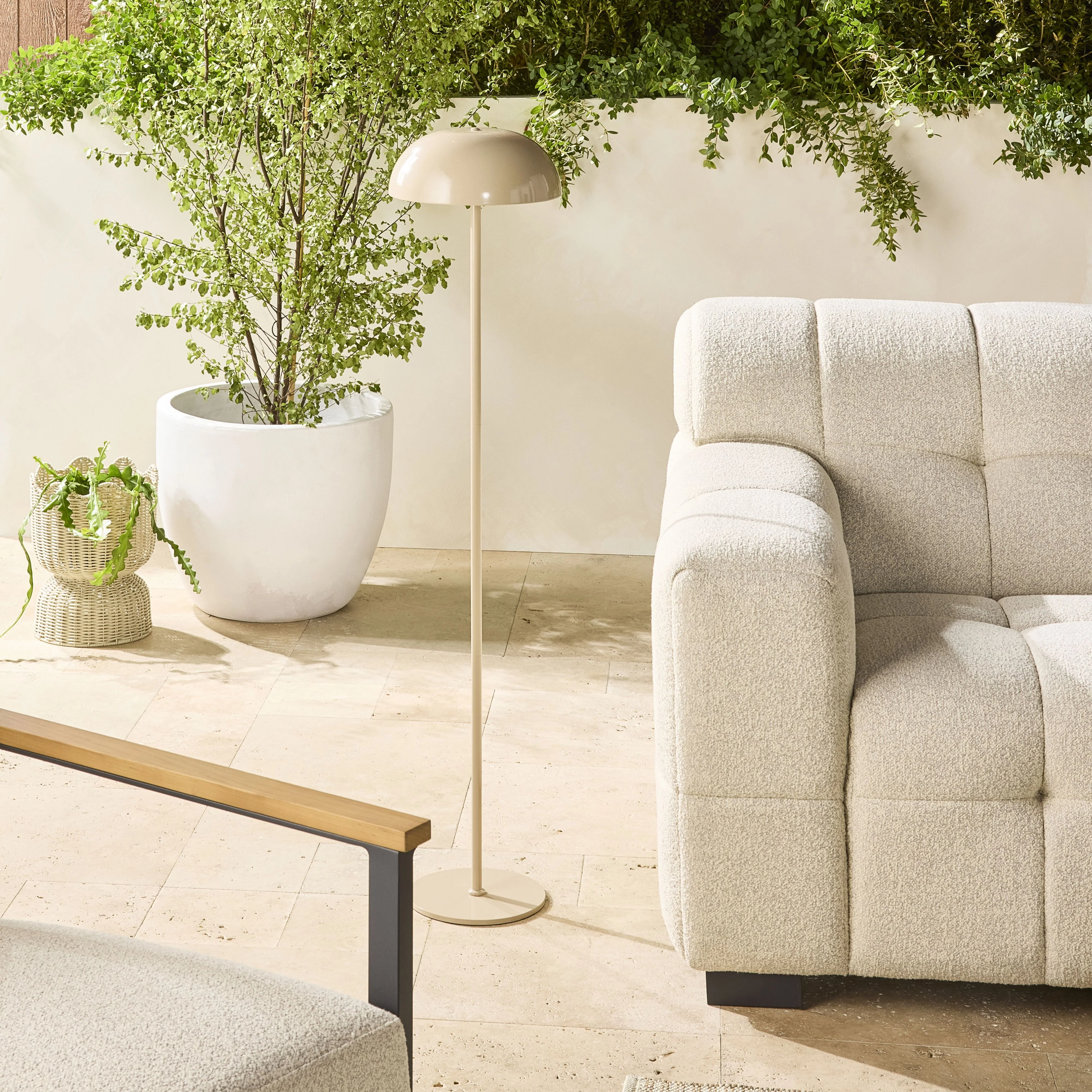 Lukas Portable USB Floor Lamp Parchment 110cm - Image 4