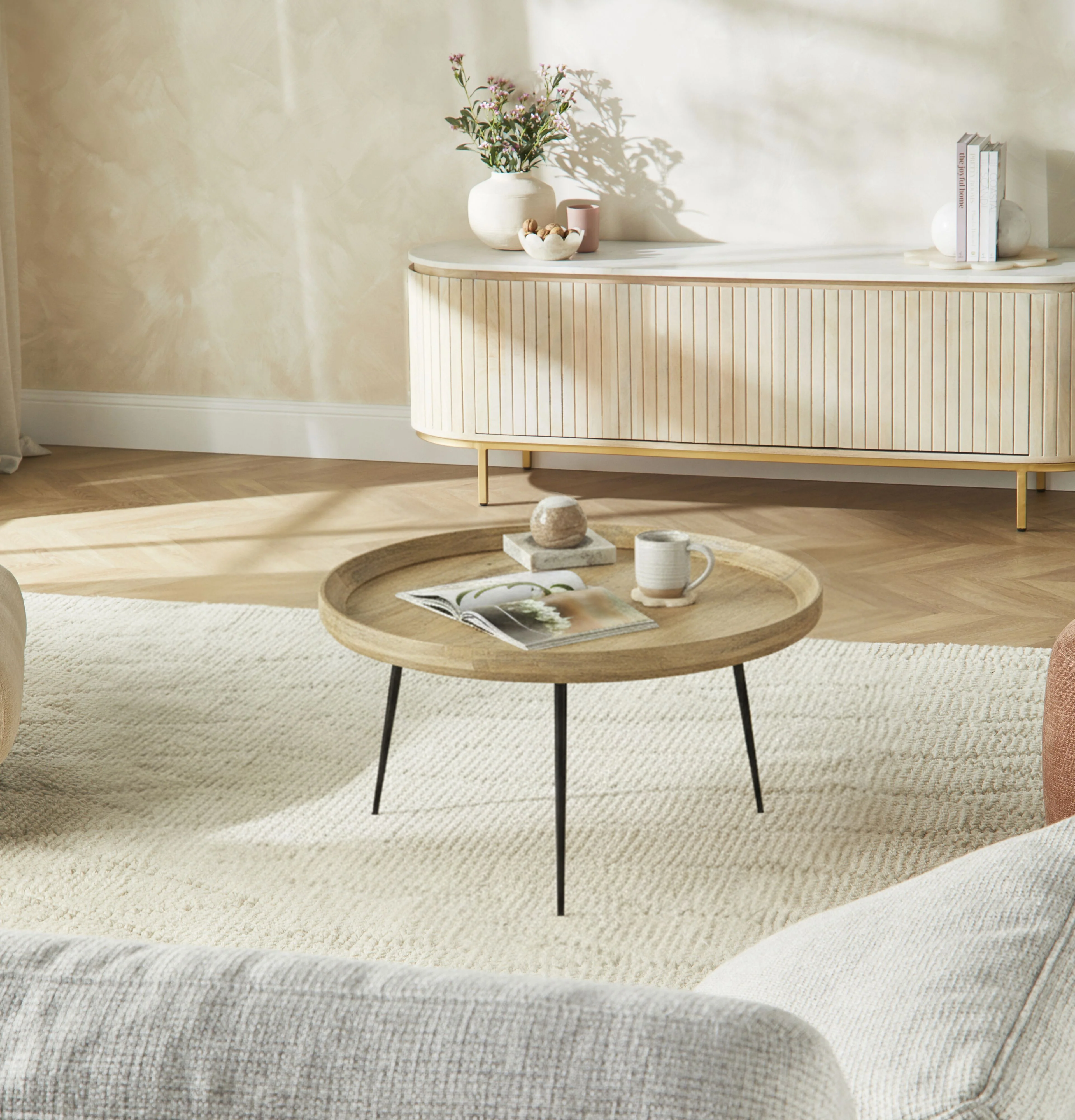 Luna Round Coffee Table Natural - Image 7