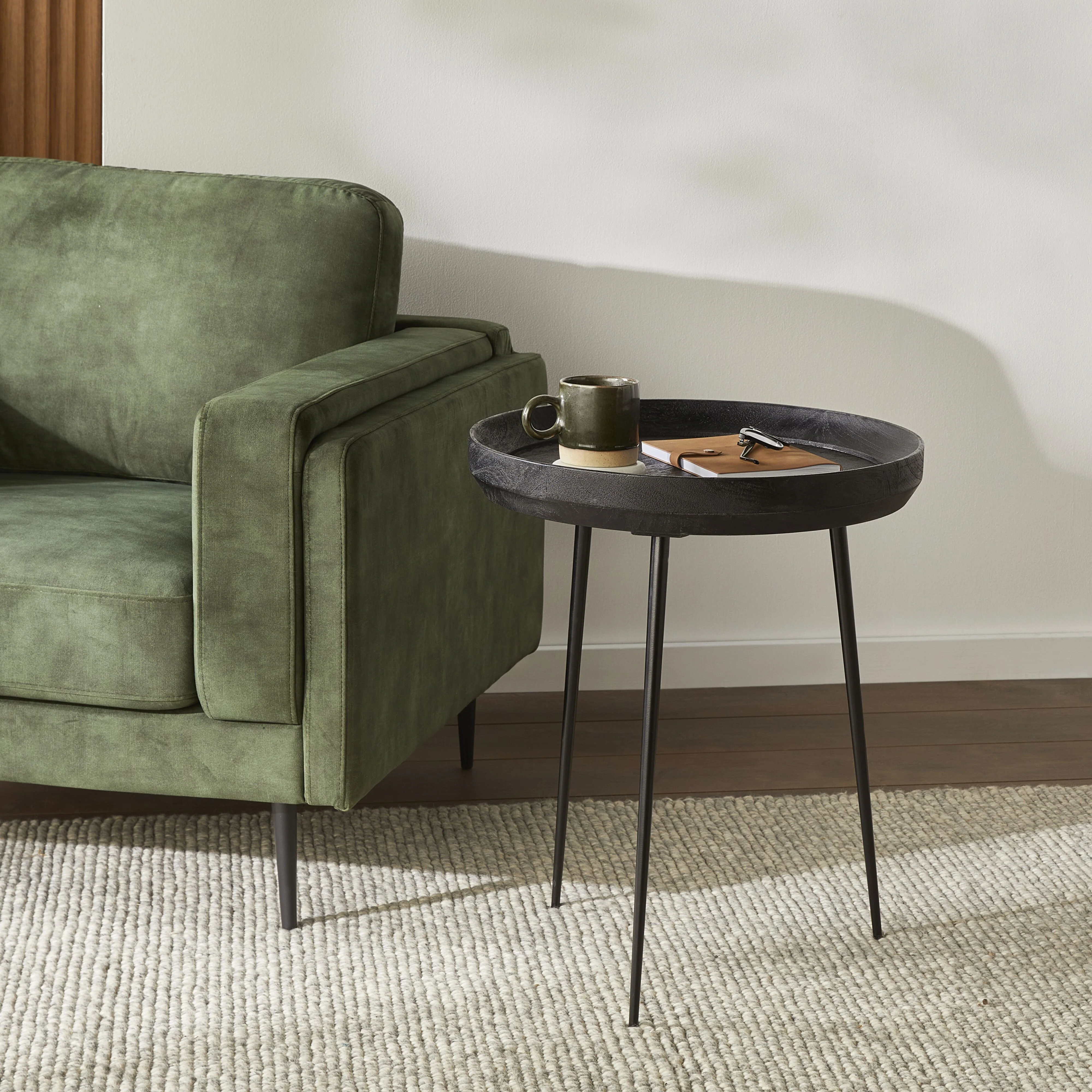 Luna Round Side Table Black - Image 4