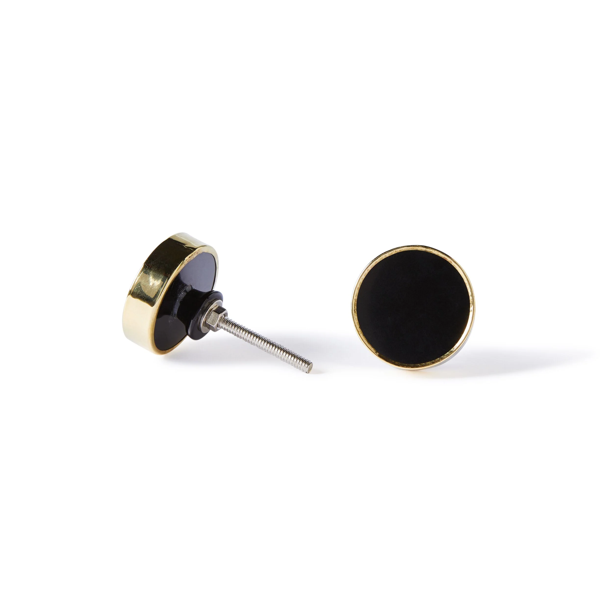 Luxe Black Disc Knob 4cm - Image 3