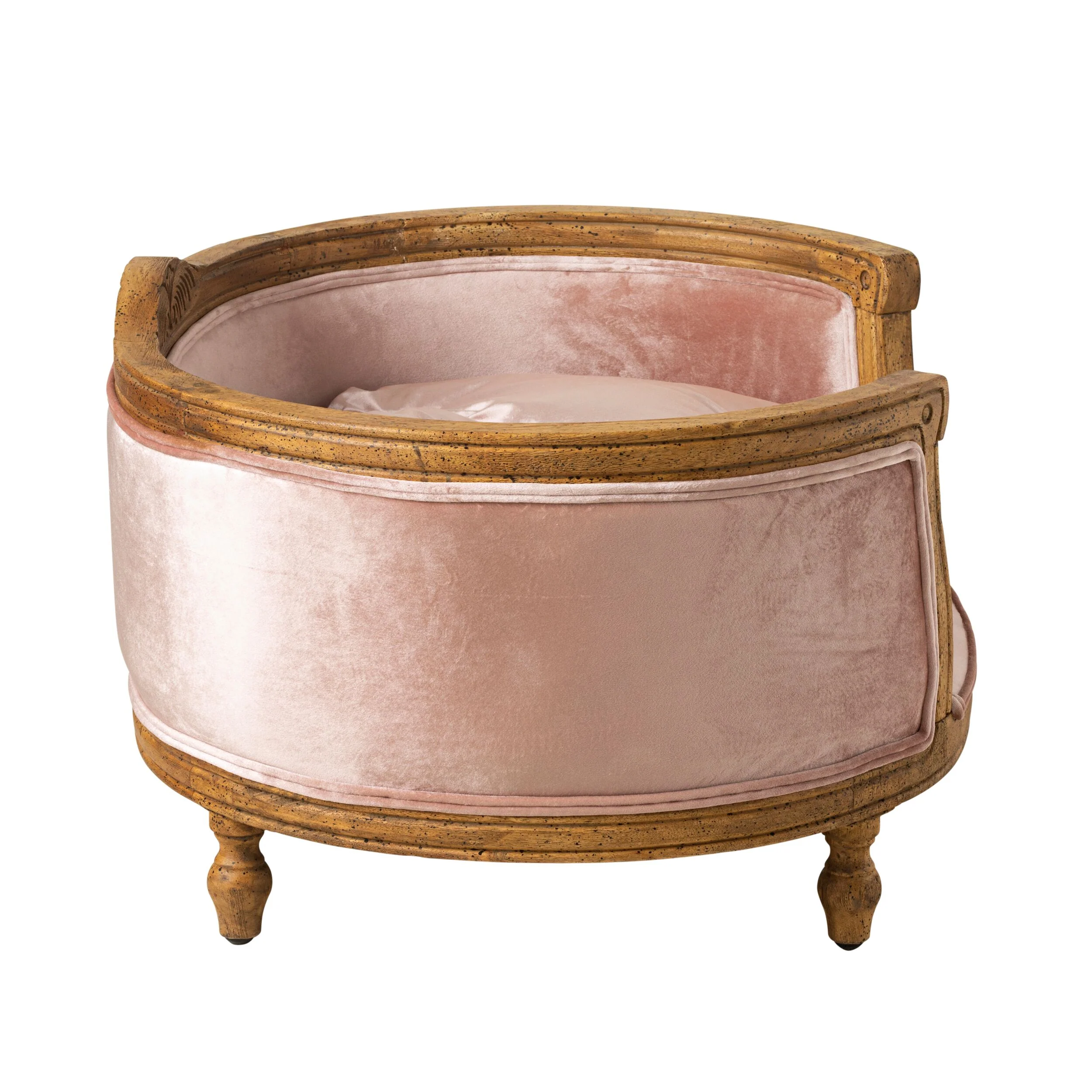 Luxe Dog Bed Blush Pink 75x70x44cm - Image 3